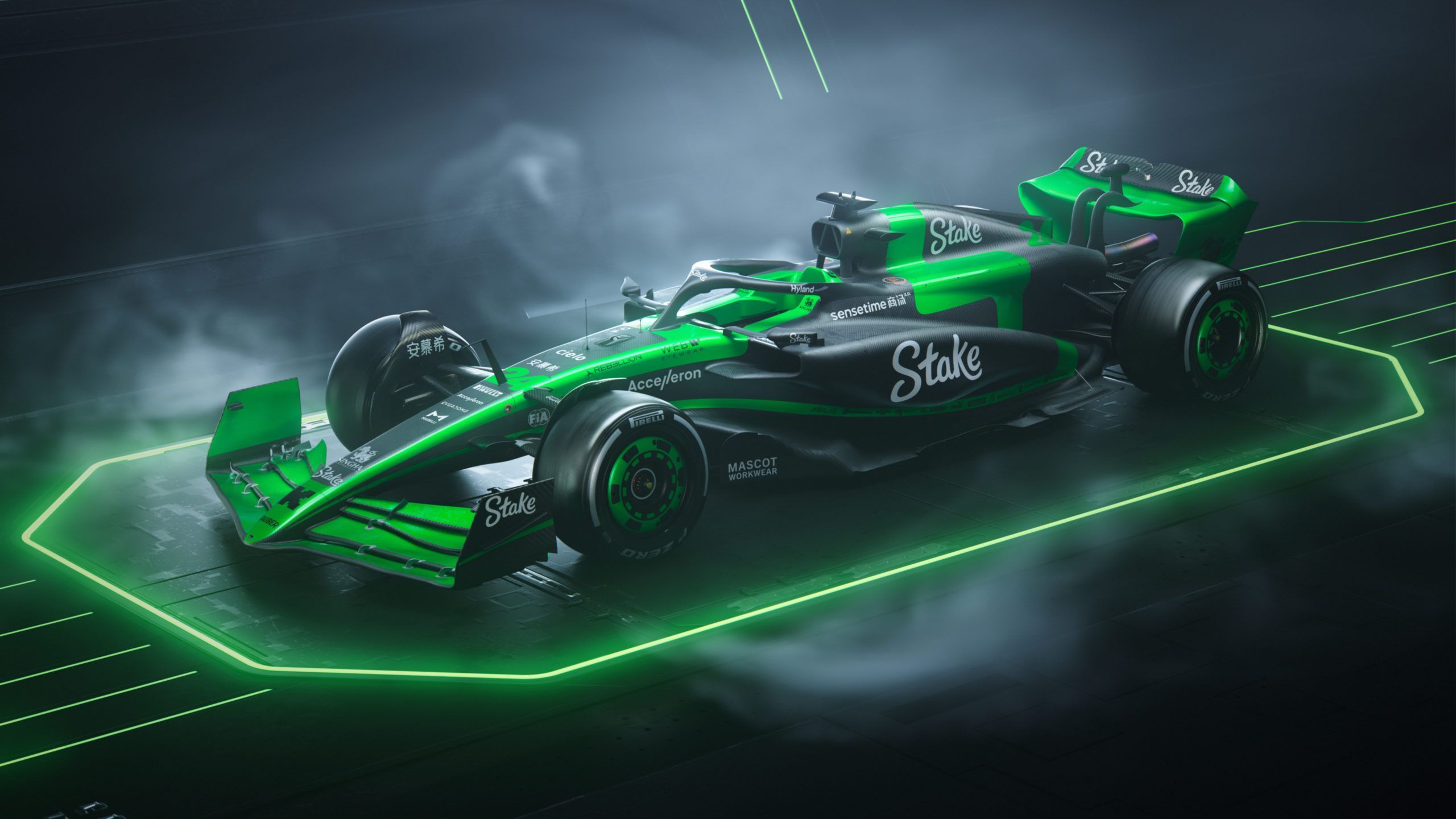 2560x1440 Photo: Stake launches its new identity for 2024 F1 season