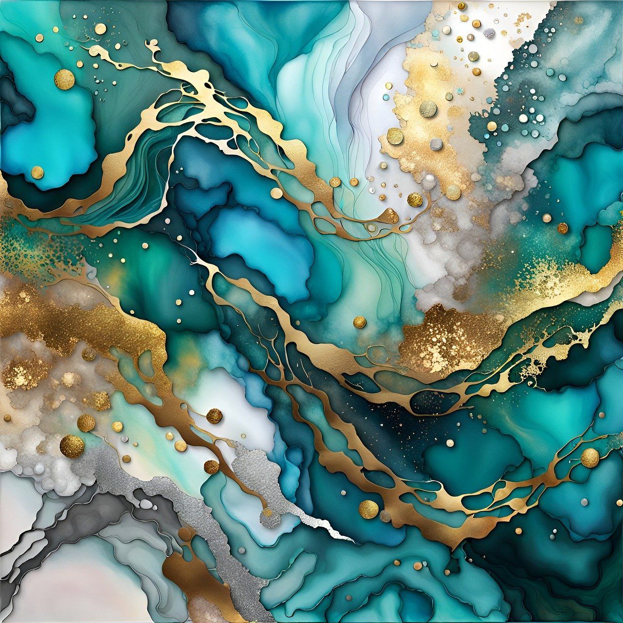 1280x1280 Download Alcohol Ink, Wallpaper