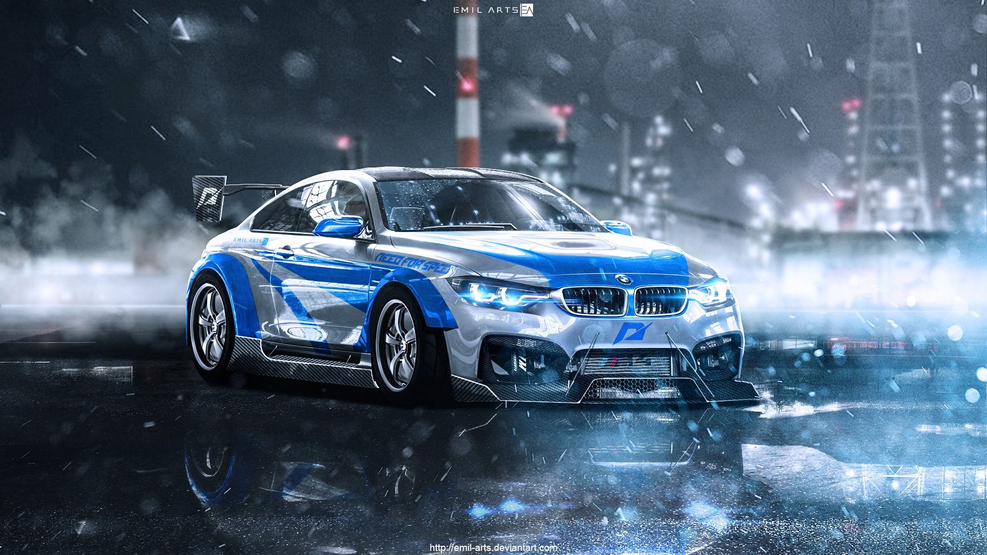 1920x1080 Wallpaper Auto, Night, BMW, Machine