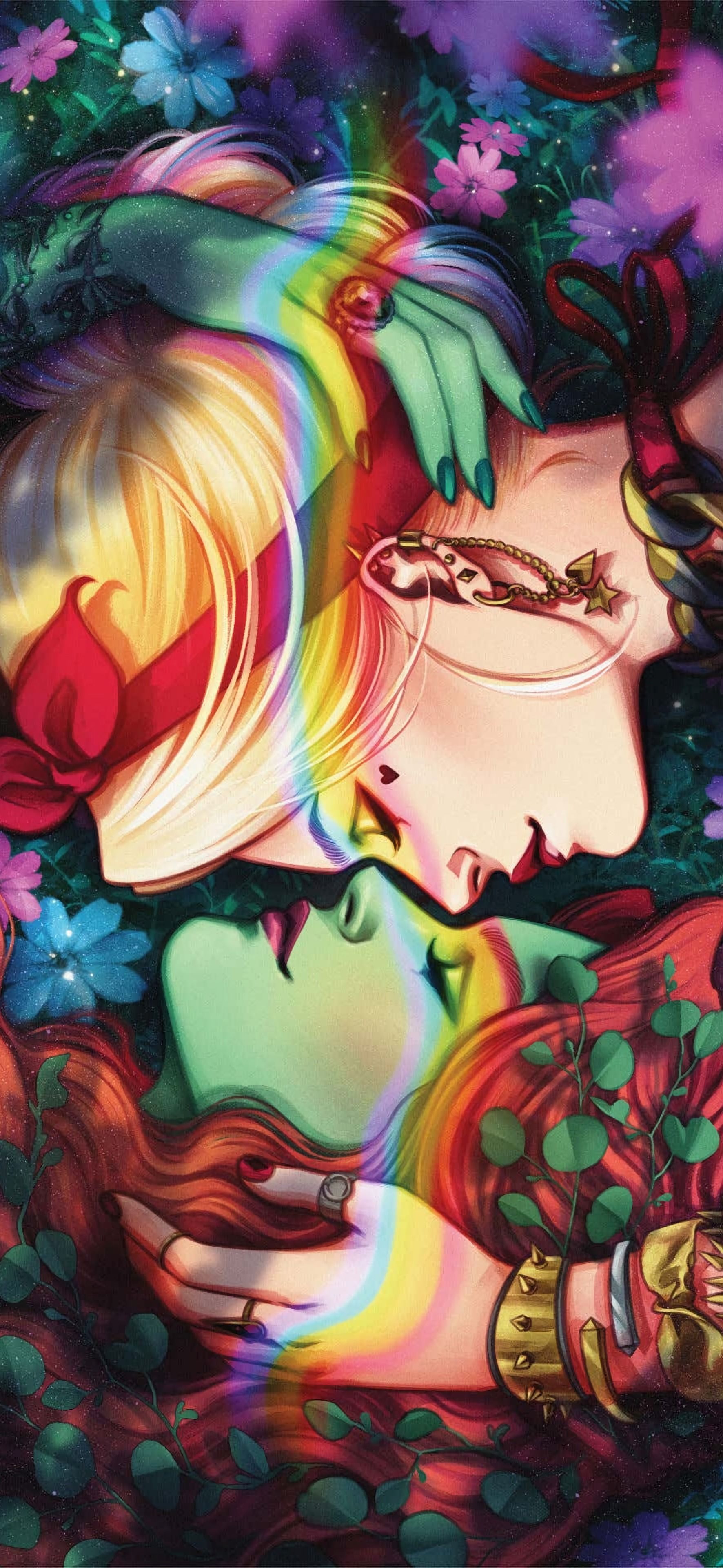 1772x3840 Harley Quinn & Poison Ivy wallpaper