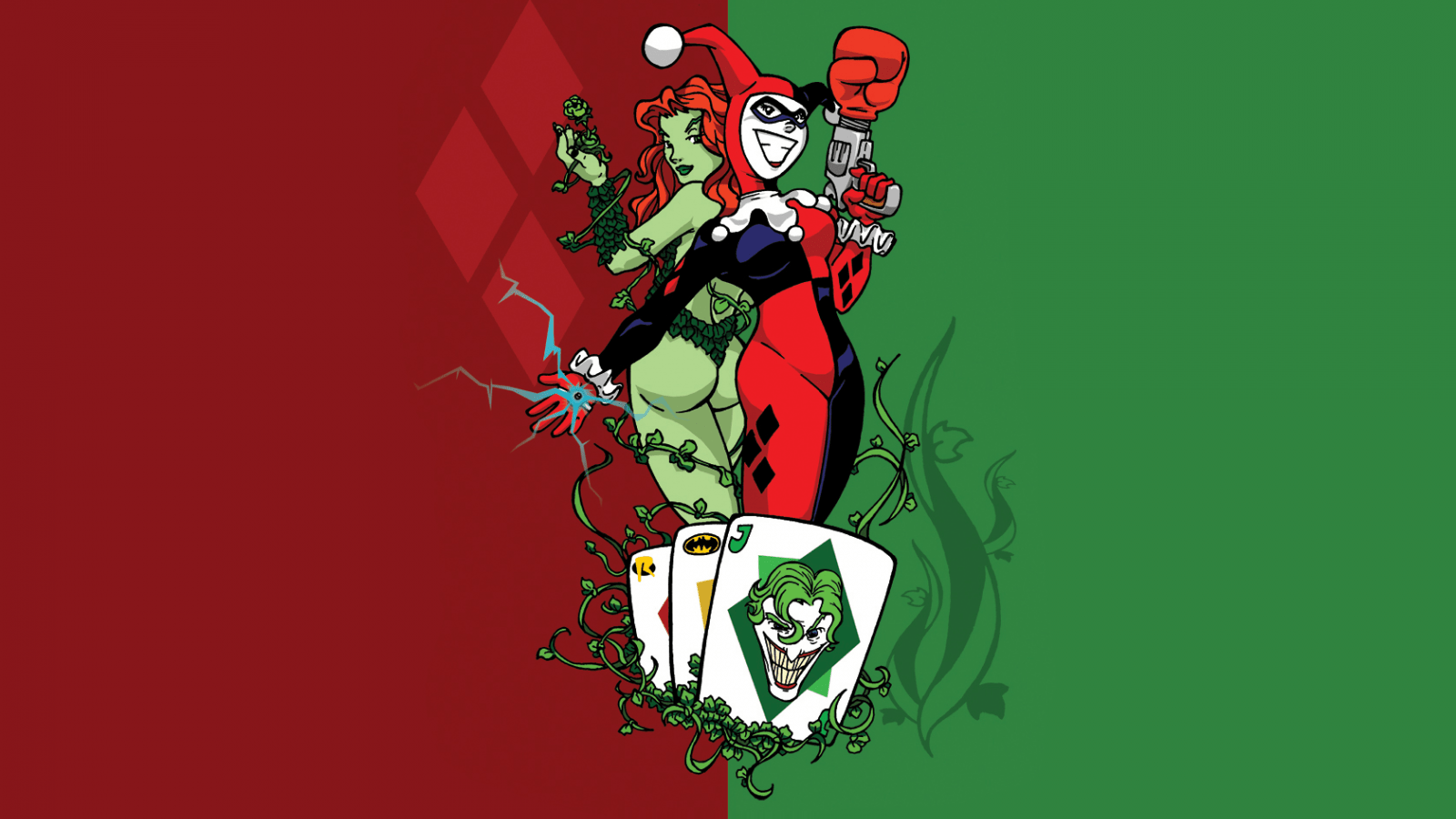 1600x900 Harley Quinn And Poison Ivy Wallpaper