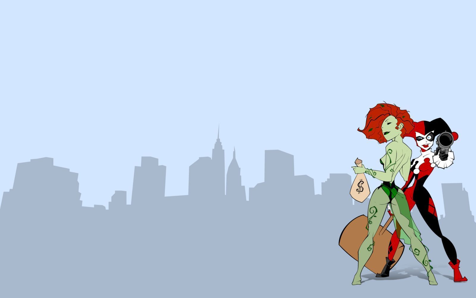 1600x1000 Poison Ivy & Harley Quinn Widescreen