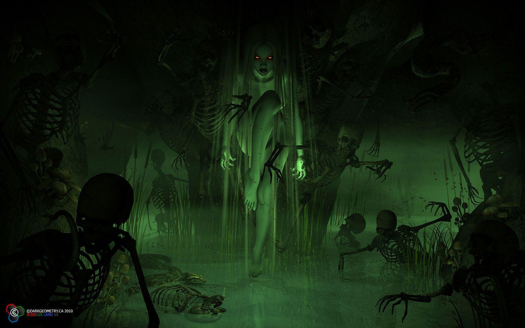1680x1050 Free Wallpaper Swamp Witch Wallpaper