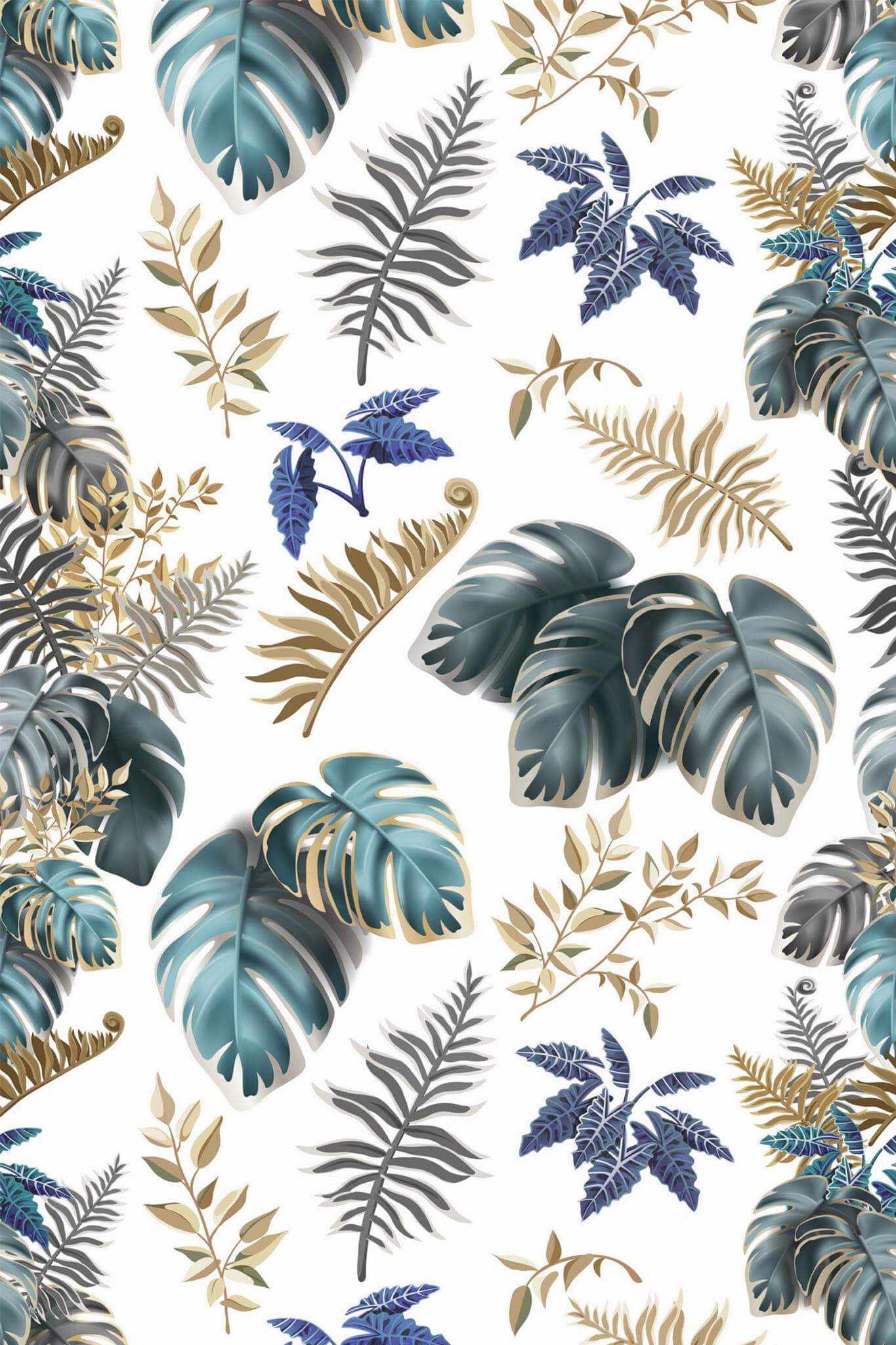 1365x2048 Lush Tropical Leaf Peel and Stick Wallpaper