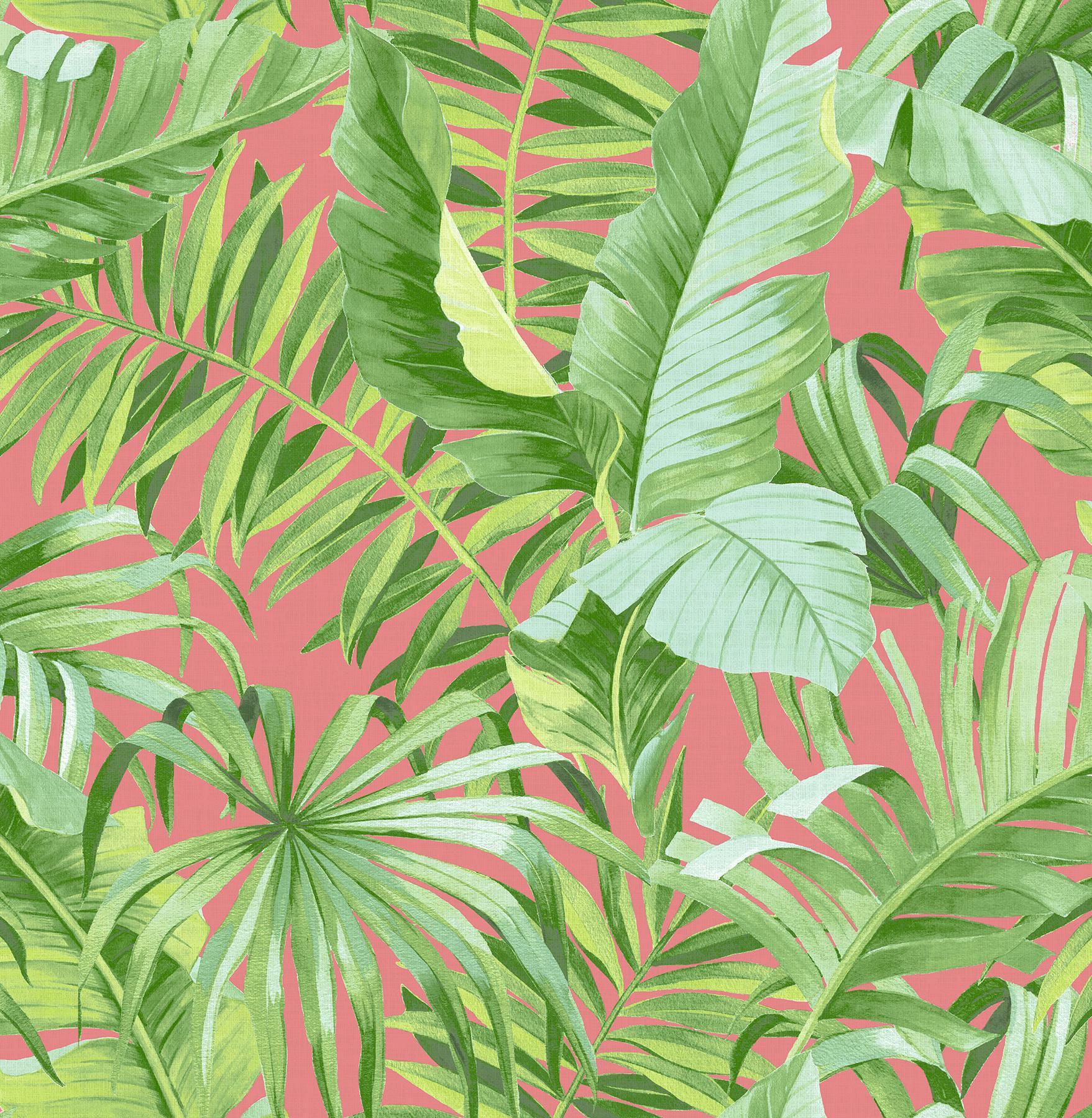1757x1800 A Street Prints Pacifica Leaves Coral