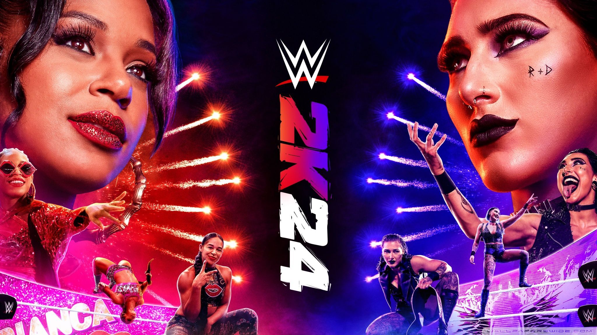 2048x1152 WWE 2K24 Wrestling Video Game Ultra HD