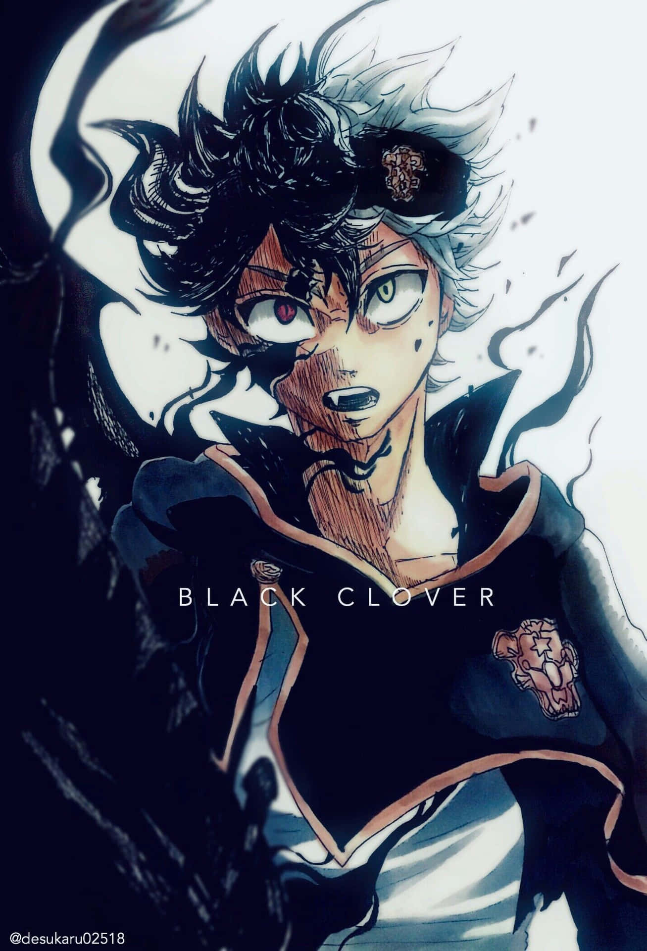 1307x1920 Download Black Clover Asta Black Art