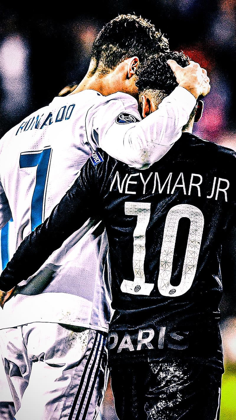 800x1422 Neymar With Ronaldo, neymar, ronaldo, footballer, sports, athlete, HD phone wallpaper