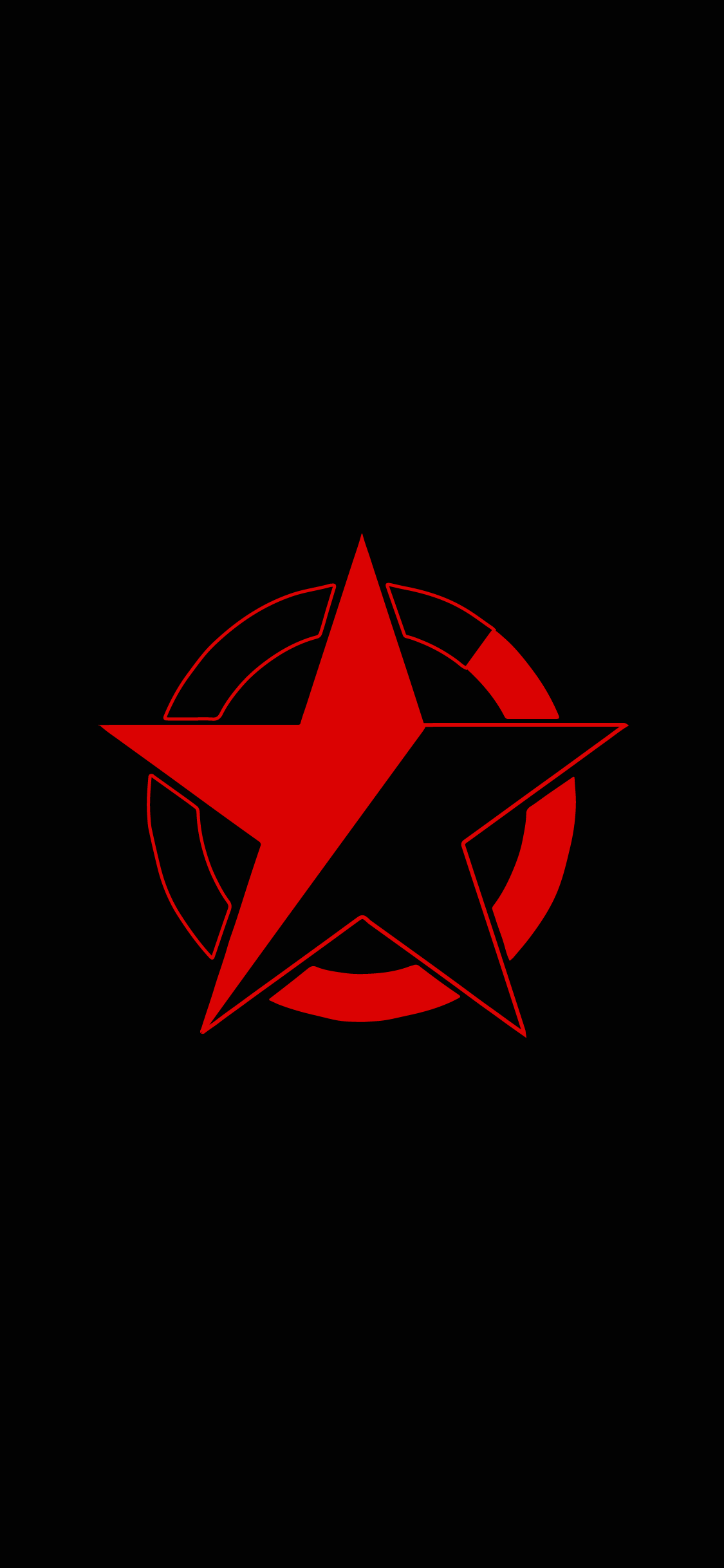 1125x2436 Simple Anarcho Communism Flag Phone