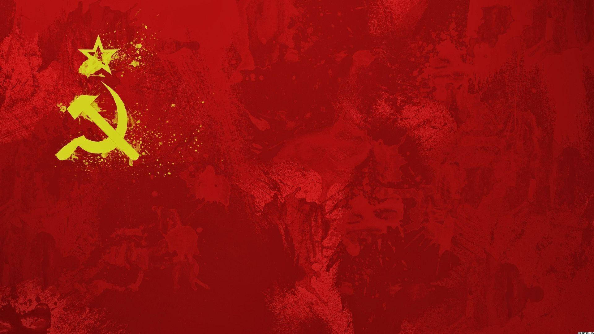 1920x1080 Soviet Union Flag Wallpaper