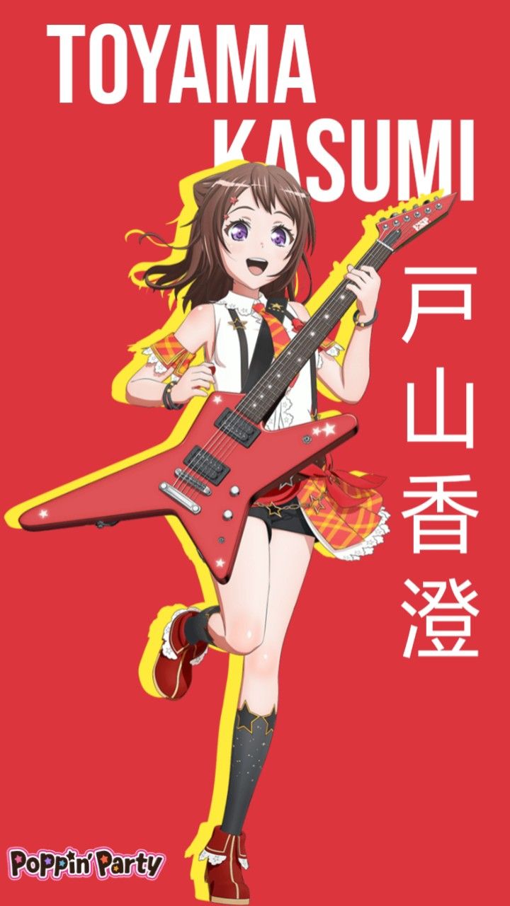720x1280 BanG Dream:Toyama Kasumi Wallpaper 16:9
