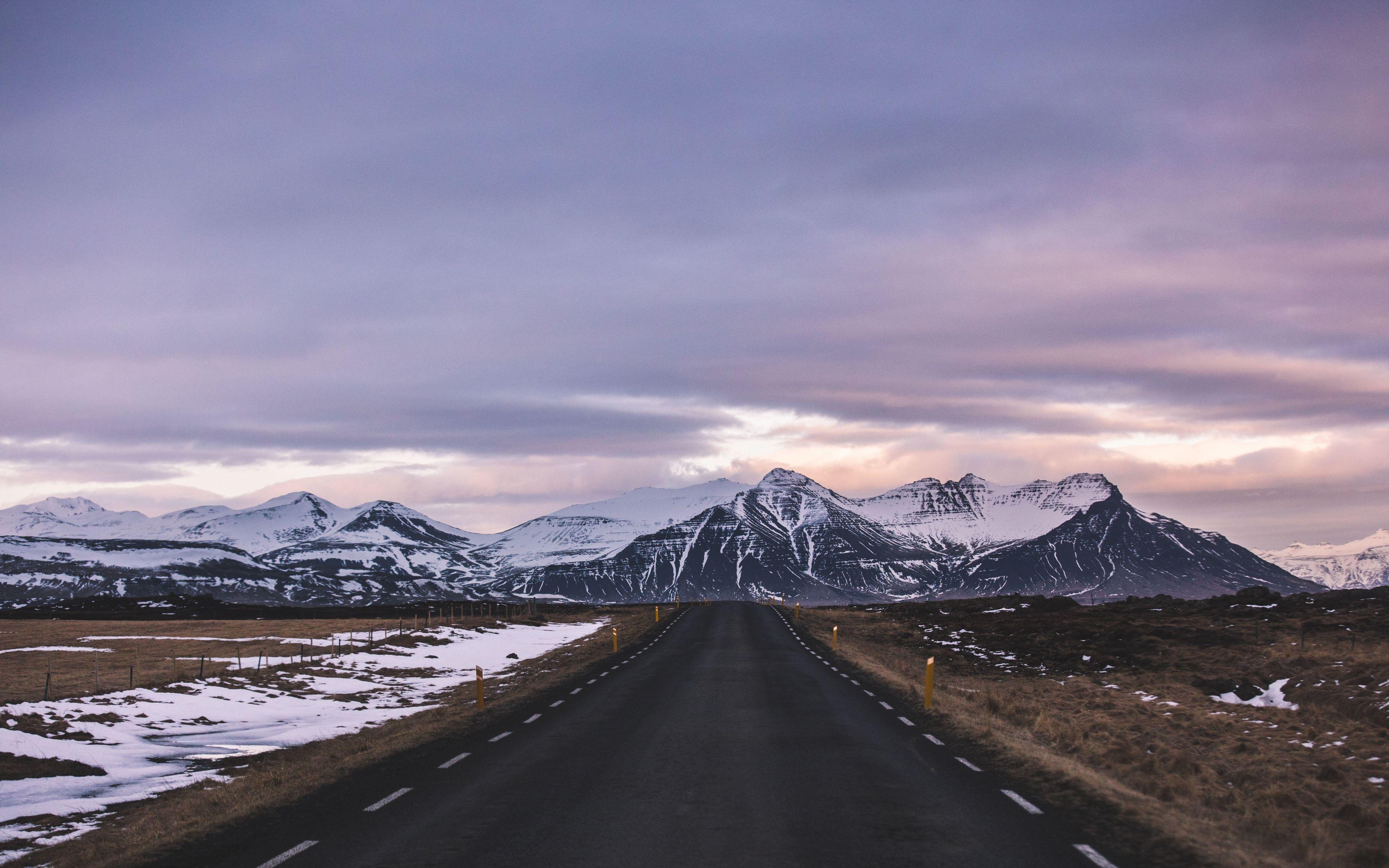 3840x2400 Download 3840x2400 wallpaper highway of iceland, mountains
