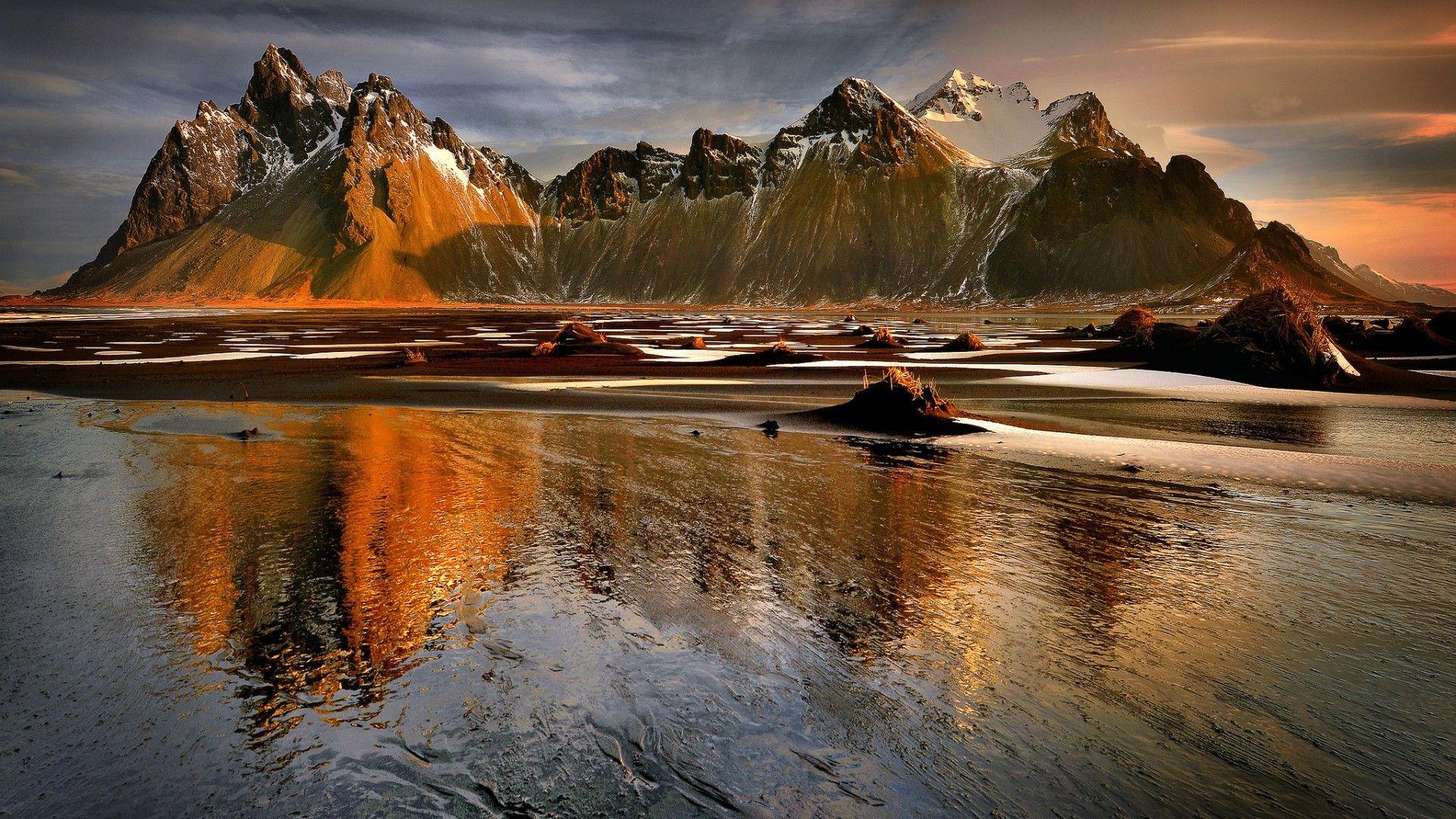 1920x1080 1920x1080 nature landscape water clouds iceland sea