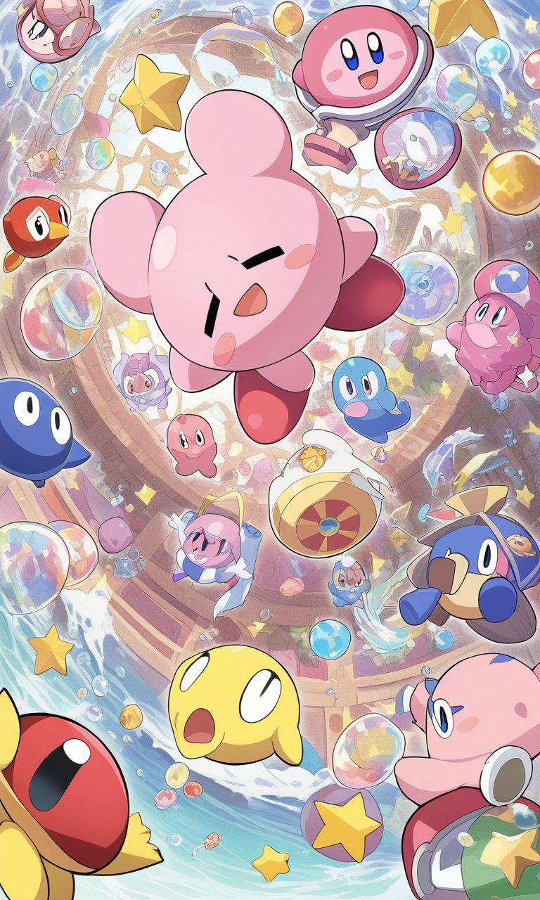 768x1280 Arte AI: 「Kirby's Return to Dream Land