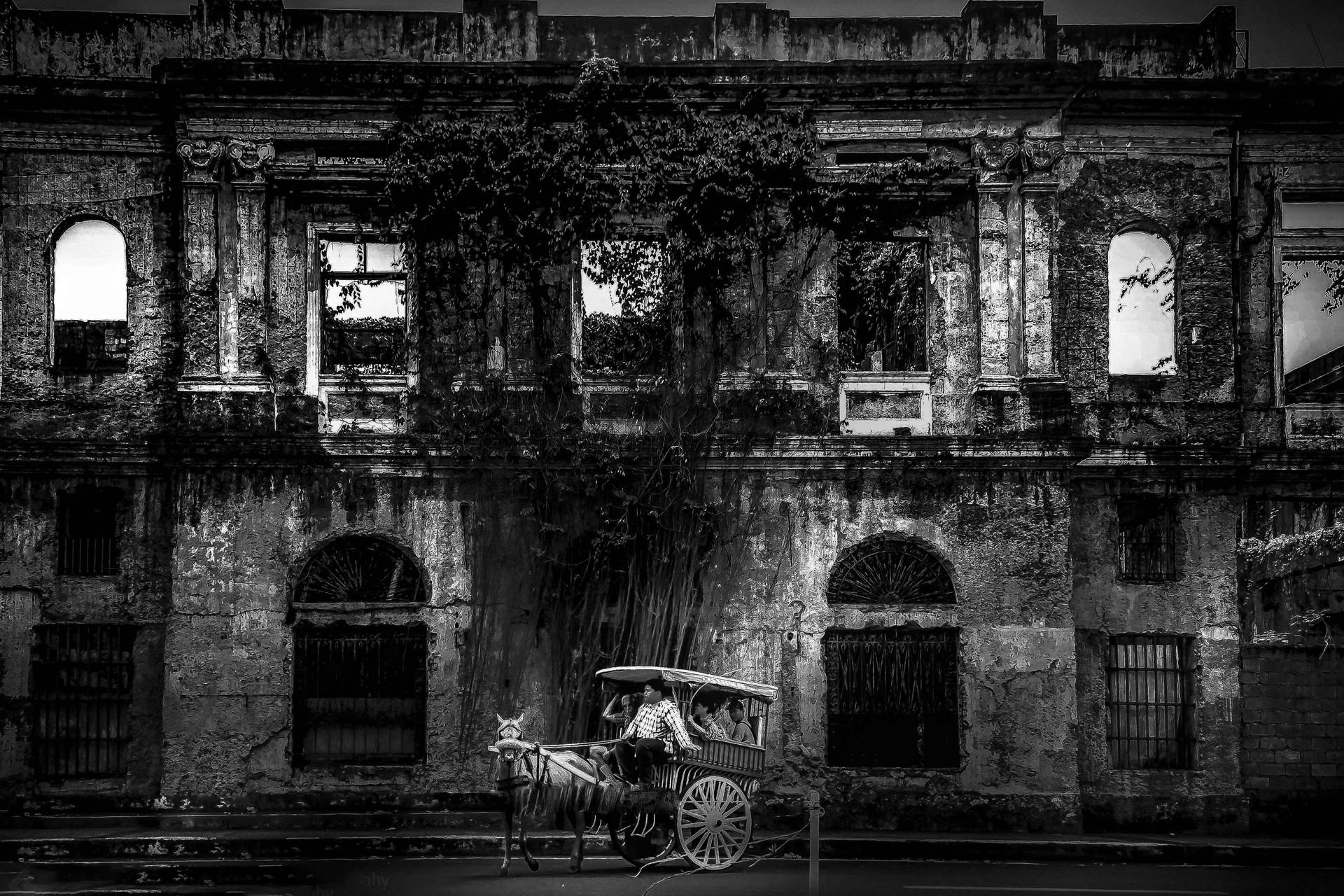 1920x1280 Download Intramuros Manila Monochrome