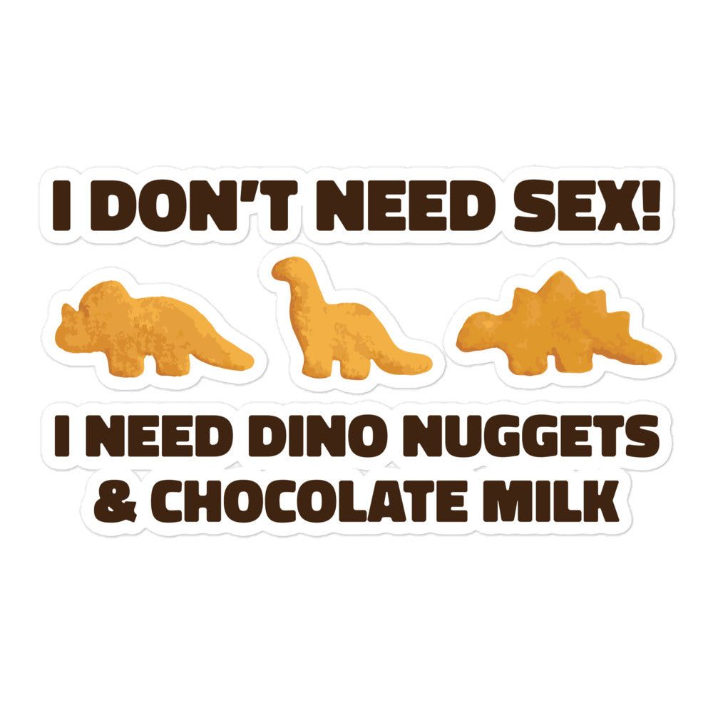 1000x1000 Dino Nuggets and Chocolate Milk sticker