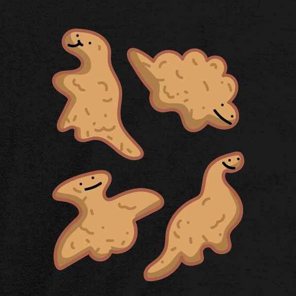1000x1000 Pop Threads Kawaii Dino Nuggies Chicken