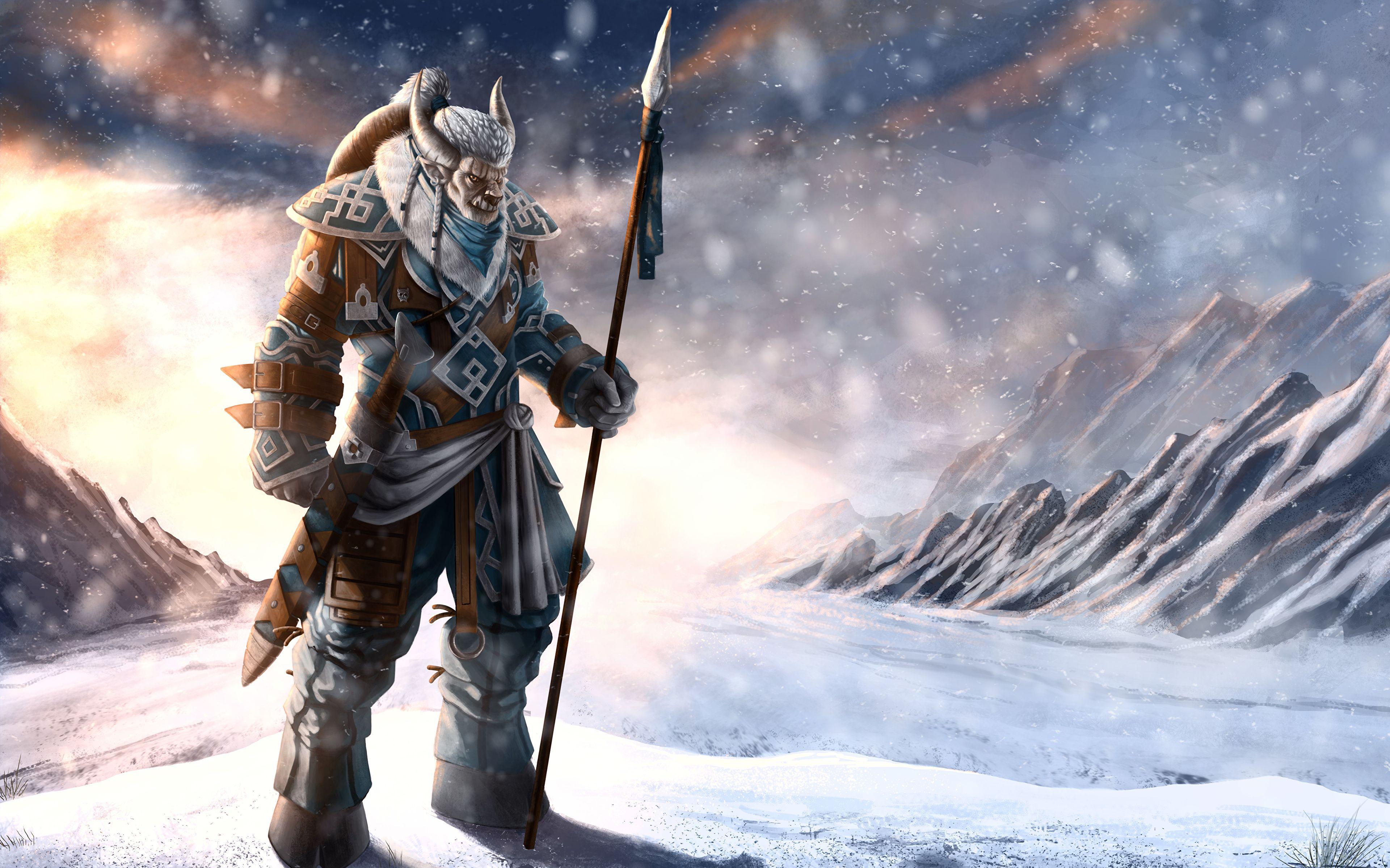 3840x2400 Desktop Wallpaper Spear Aliens Warriors Horns The Celtic