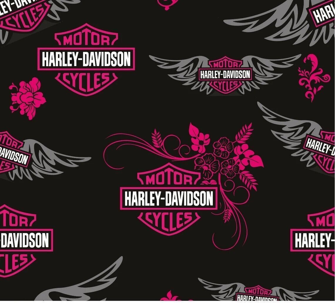 1140x1032 Harley Davidison Blk Gray Pink Logo