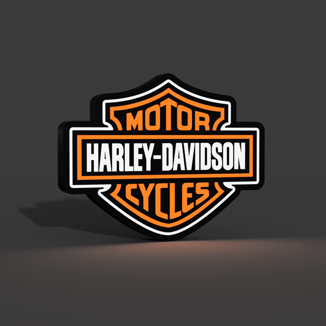 1080x1080 Harley Davidson Lightbox LED Lamp
