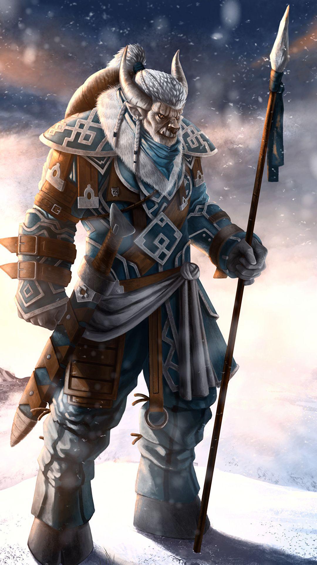1080x1920 Desktop Wallpaper Spear Aliens Warriors Horns The Celtic
