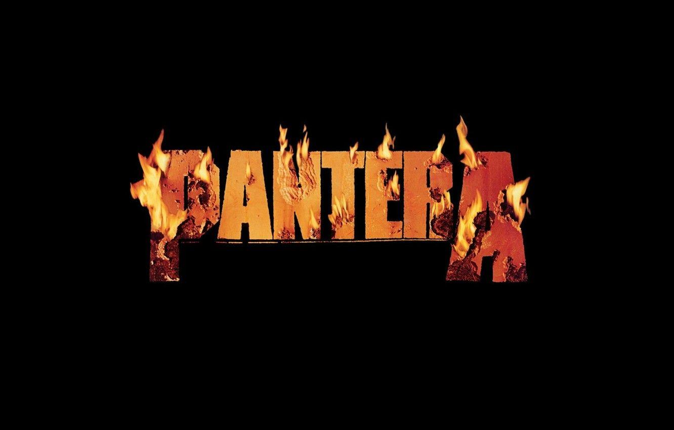 1332x850 Wallpaper music, metal, flame, logo, band, burning, pantera