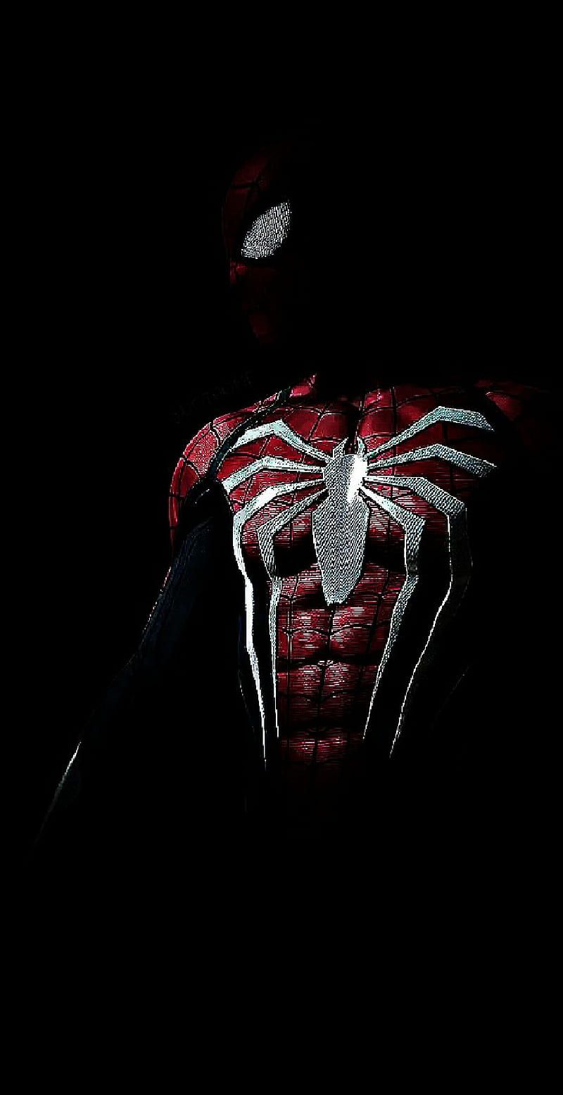 800x1556 Spiderman, black, dark, man, marvel