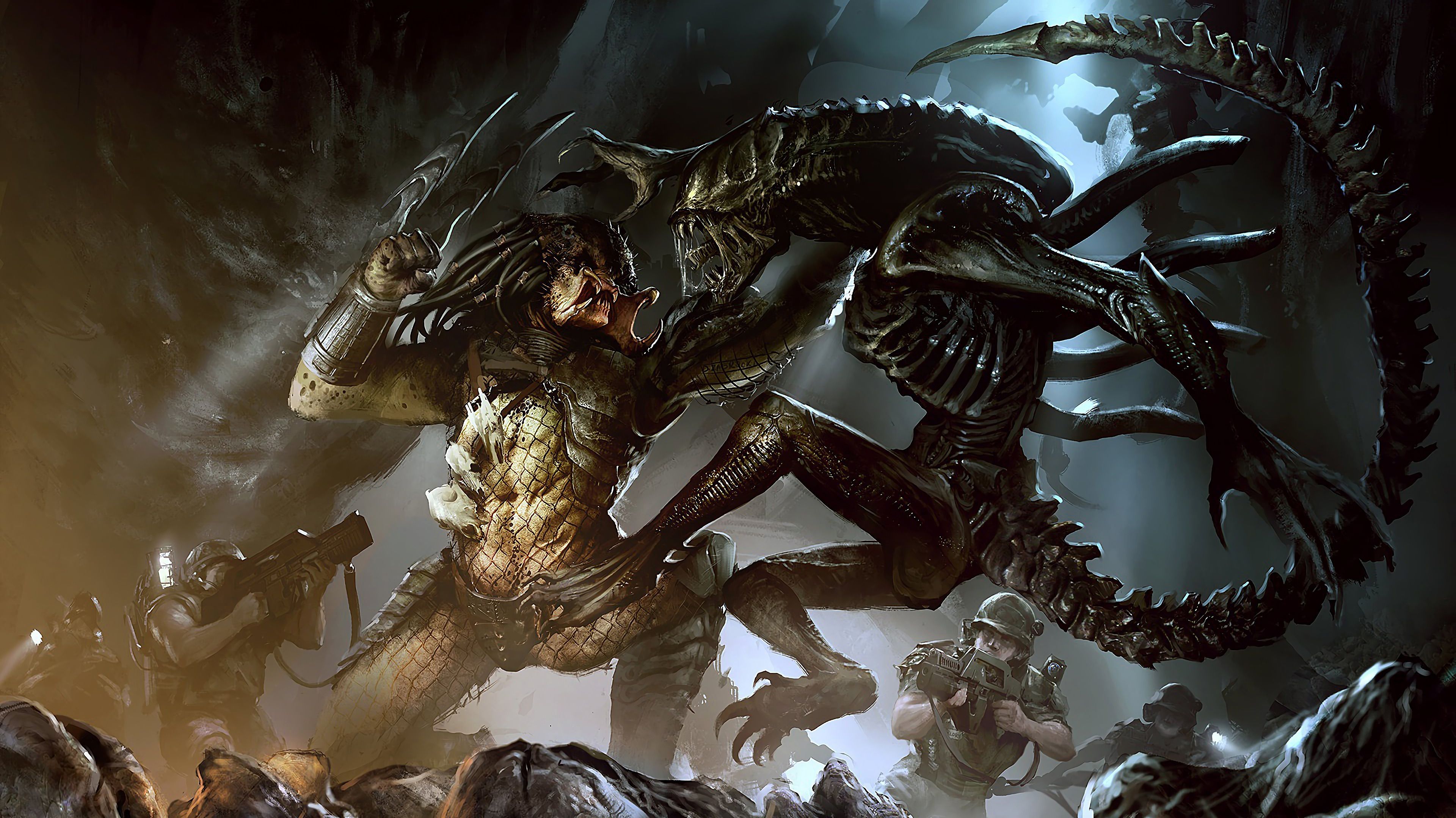 3840x2160 Predator Alien Xenomorph 4K Wallpaper