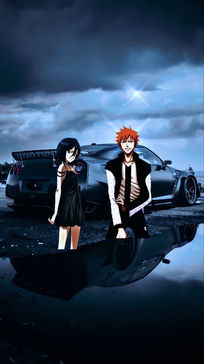 675x1200 Bleach Rukia And Ichigo Wallpaper