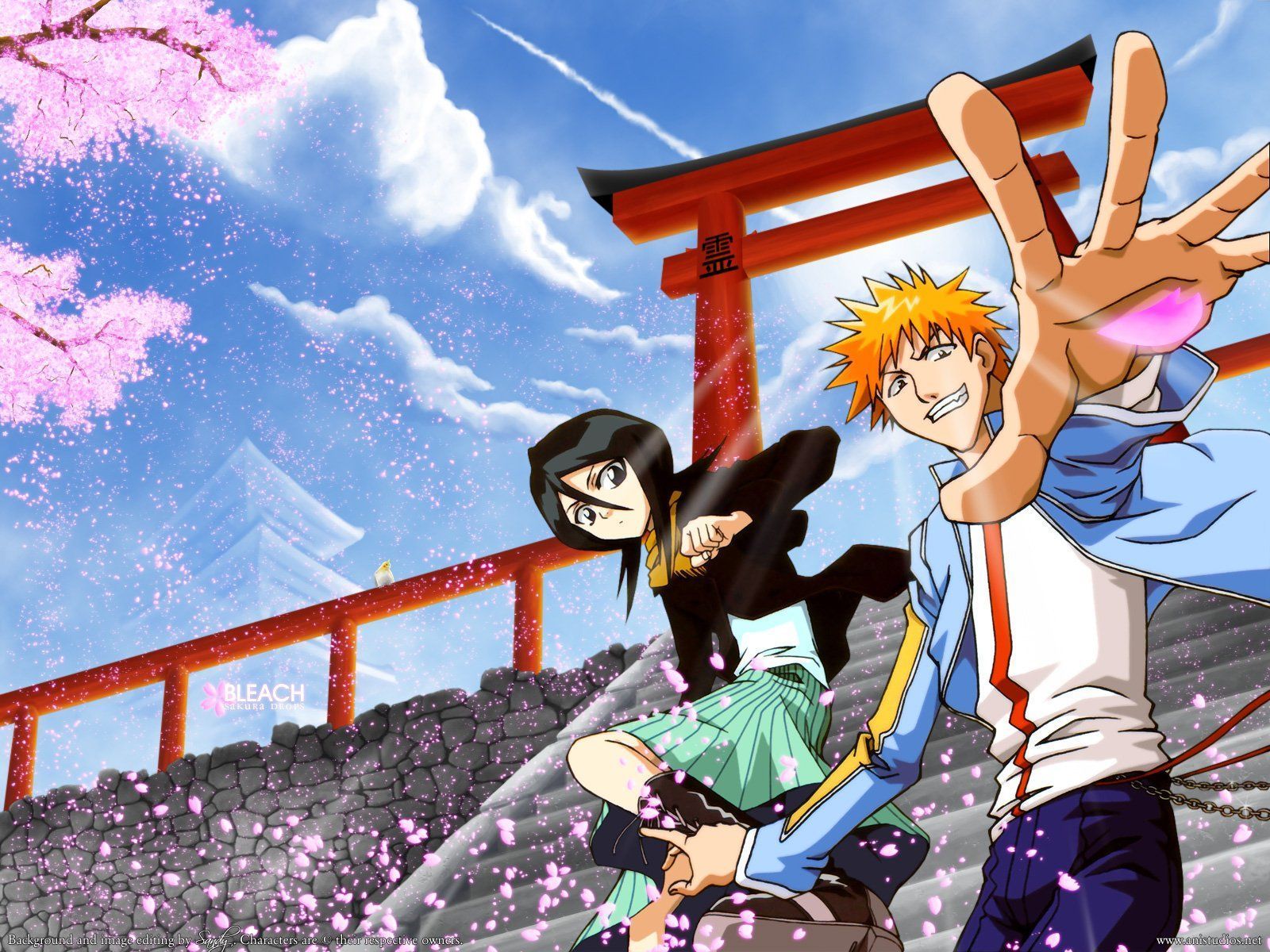 1600x1200 Download Rukia Kuchiki Ichigo Kurosaki
