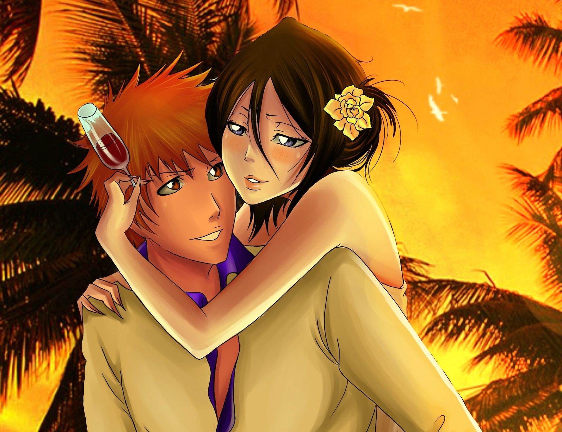 1920x1477 Ichigo Kurosaki Rukia Kuchiki Wallpaper