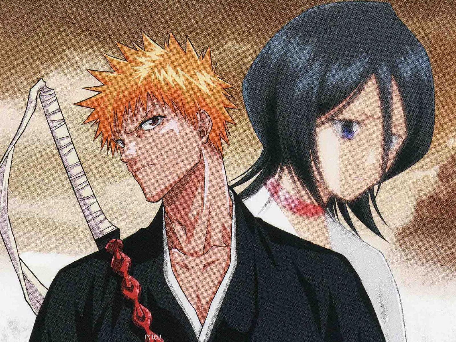 1600x1200 Download Rukia Kuchiki Ichigo Kurosaki