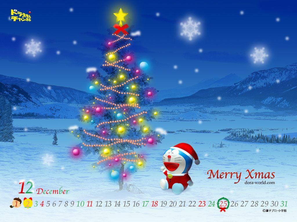 1024x768 doraemon christmas wallpaper