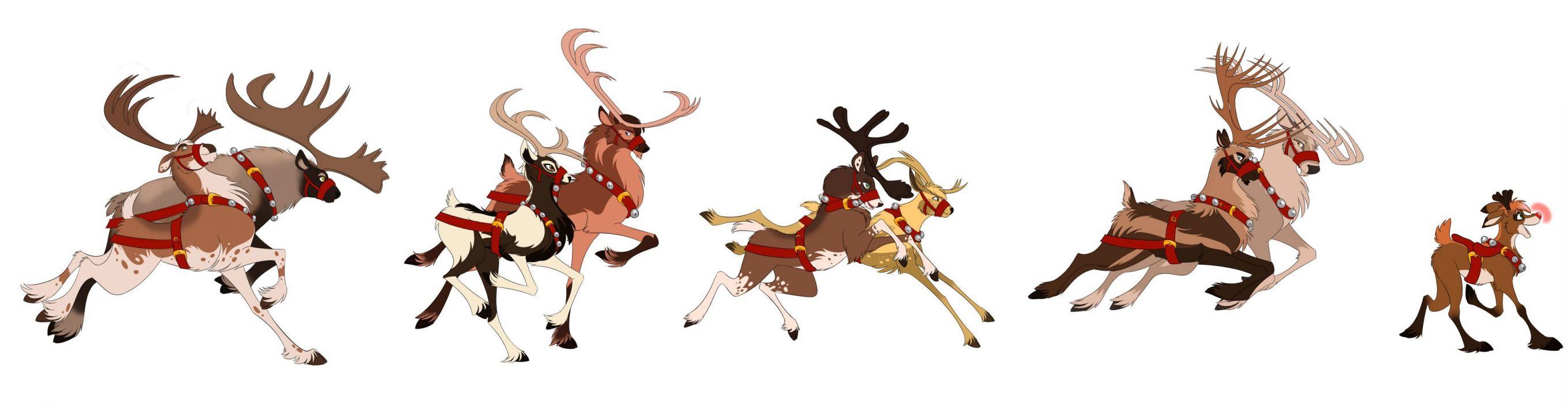 2722x700 CHRISTMAS holiday reindeer wallpaperx900