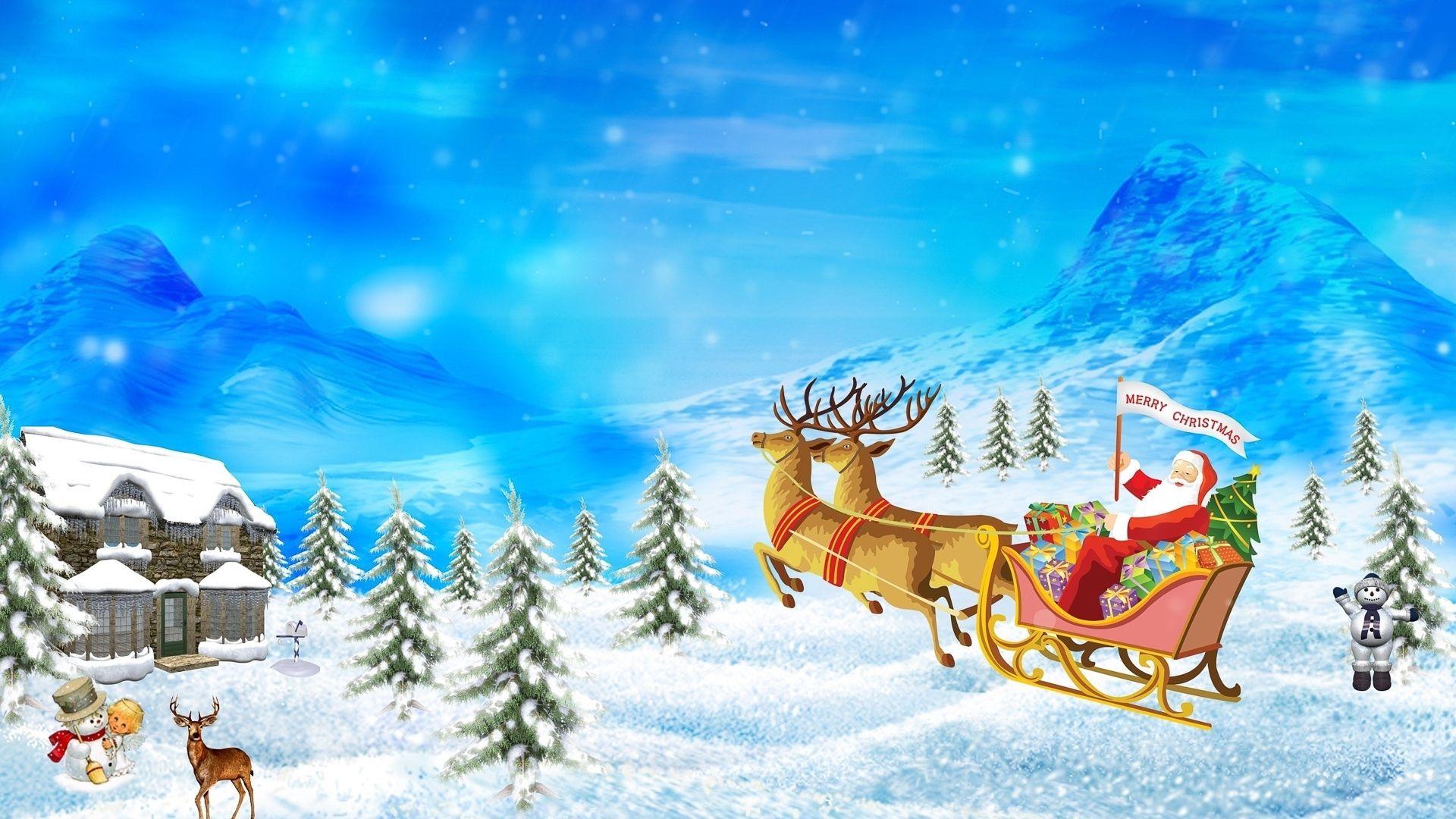 1920x1080 Download wallpaper 1920x1080 santa claus, new year