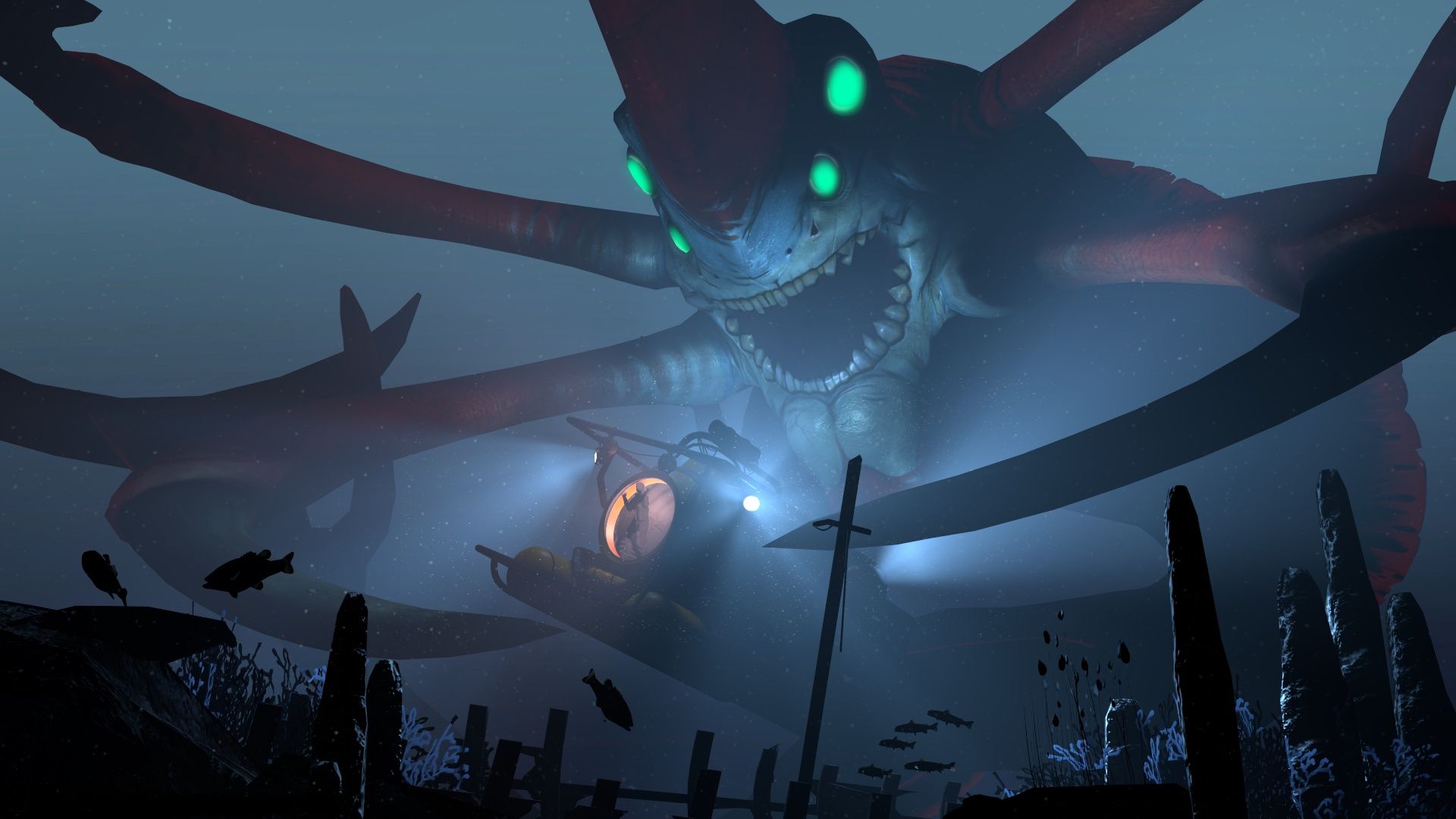 1920x1080 Wallpaper monster, bathyscaphe