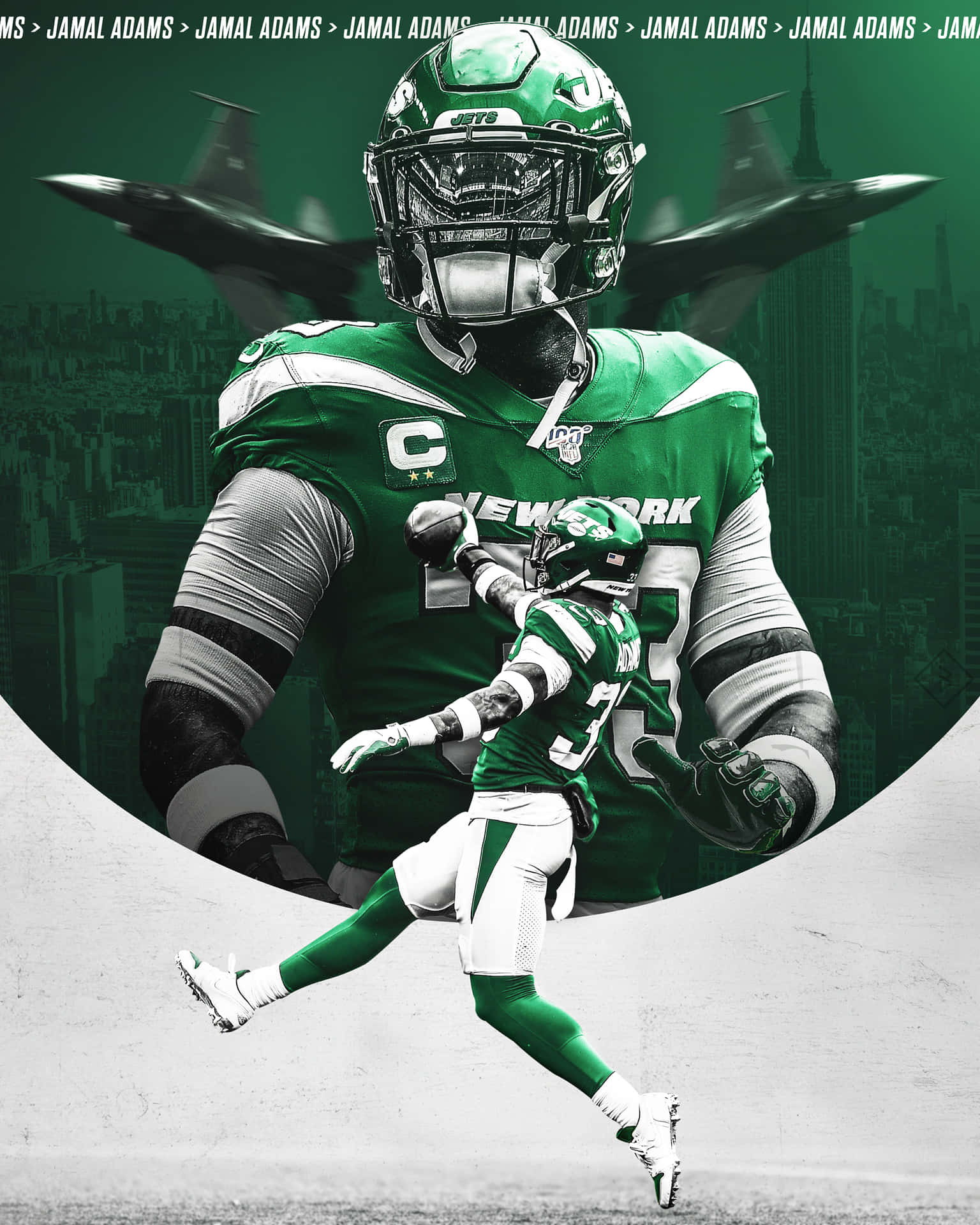 1536x1920 Jamal Adams With Jet Designs Wallpaper