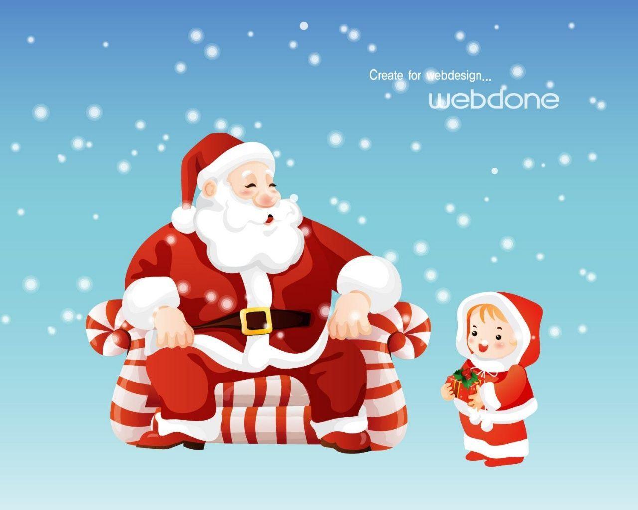 Cute Santa Wallpapers Top Free Cute Santa Backgrounds Wallpaperaccess