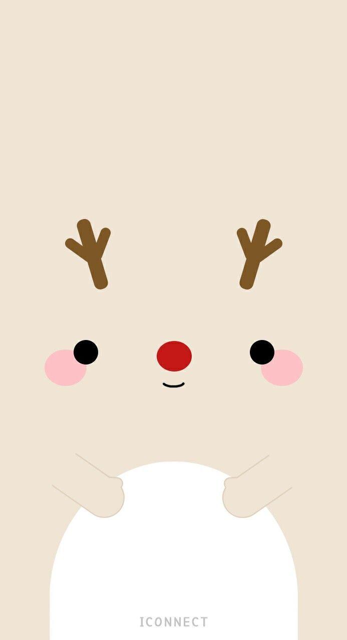 Cute Christmas Wallpaper With Deer