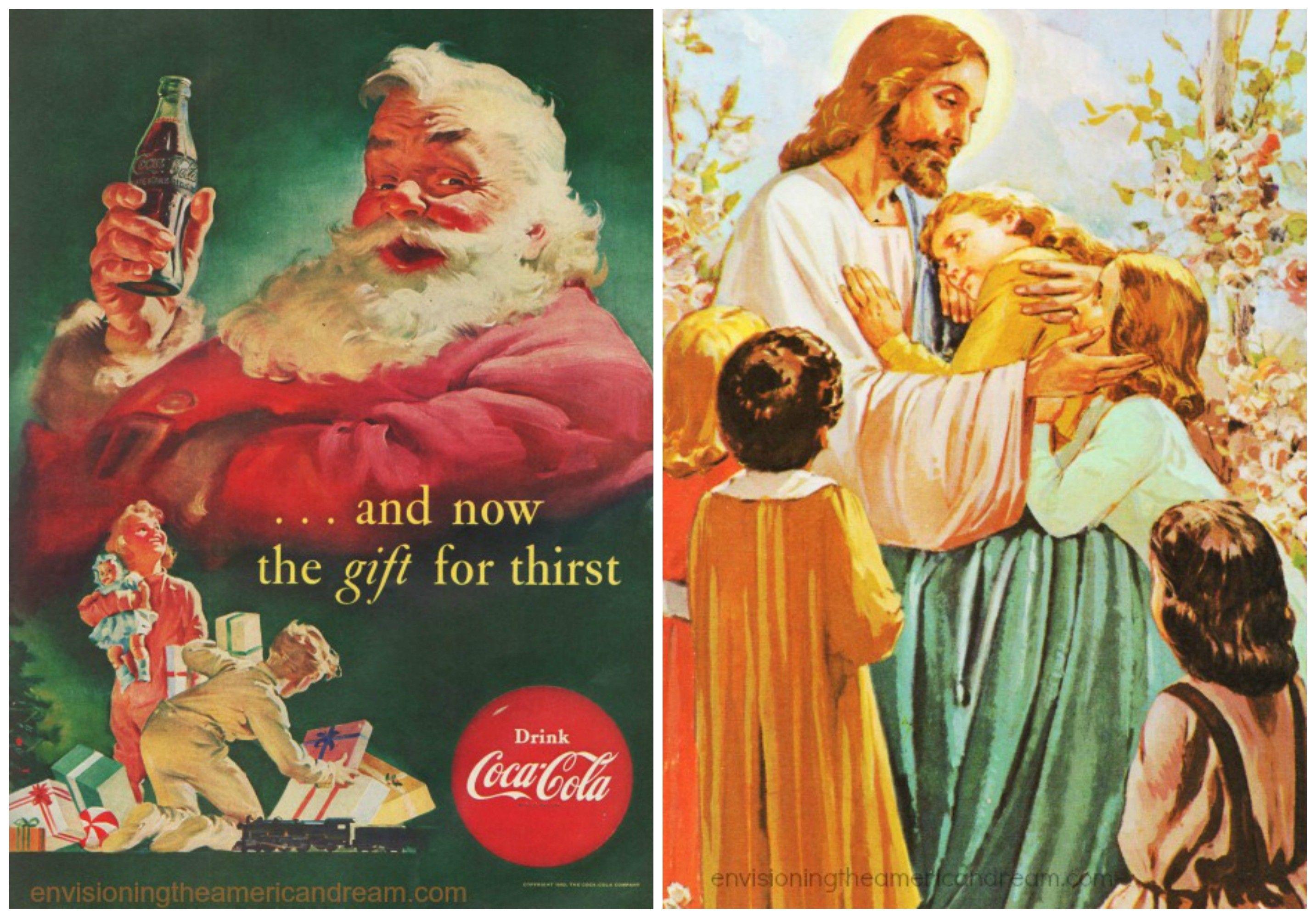 2866x2000 Santa and Baby Jesus Wallpaper