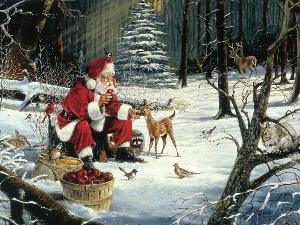 1024x768 Free Santa Claus wallpaperx768
