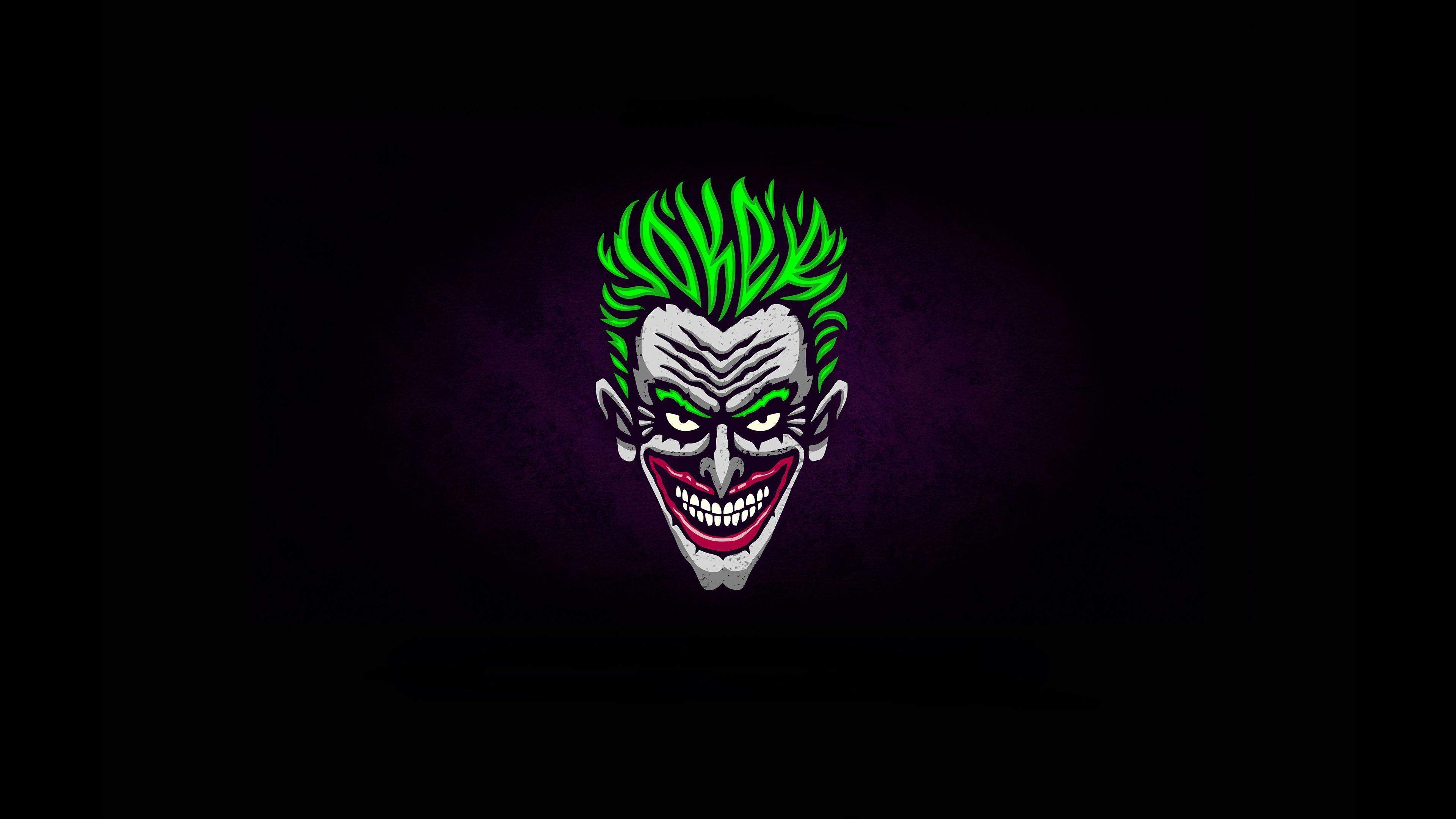 3840x2160 Joker Minimalist Logo 4k, Siêu anh hùng HD, Hình nền 4k