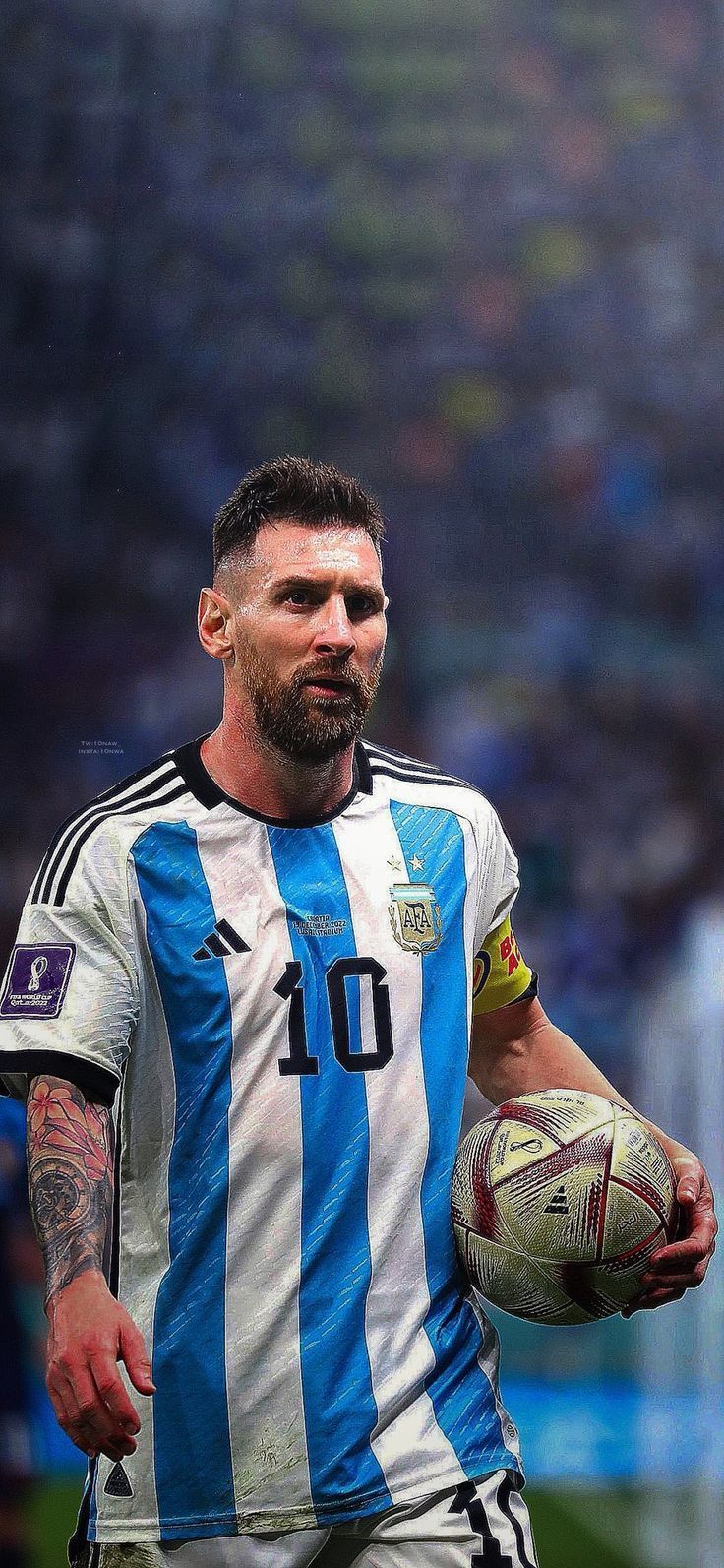 736x1593 4k Wallpaper Messi Argentina 2022