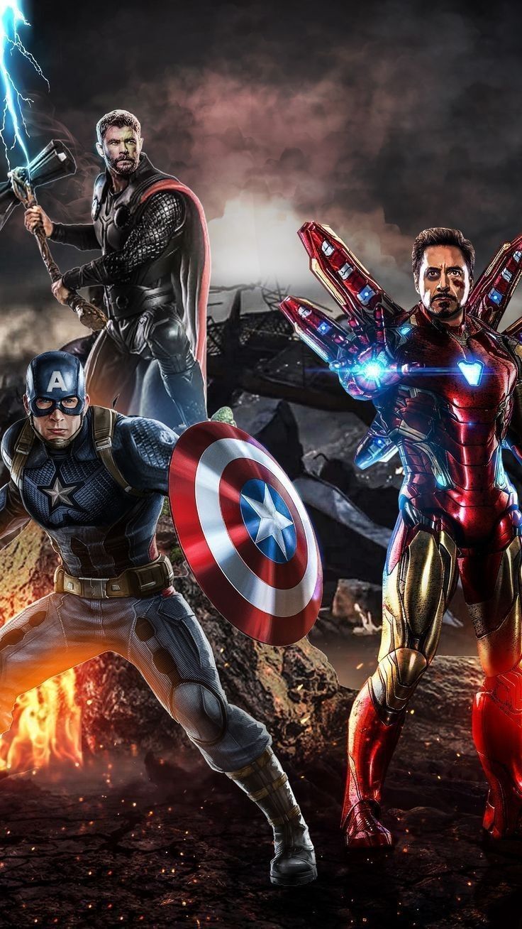 736x1308 This Trio(Iron man, Captain America, Thor)