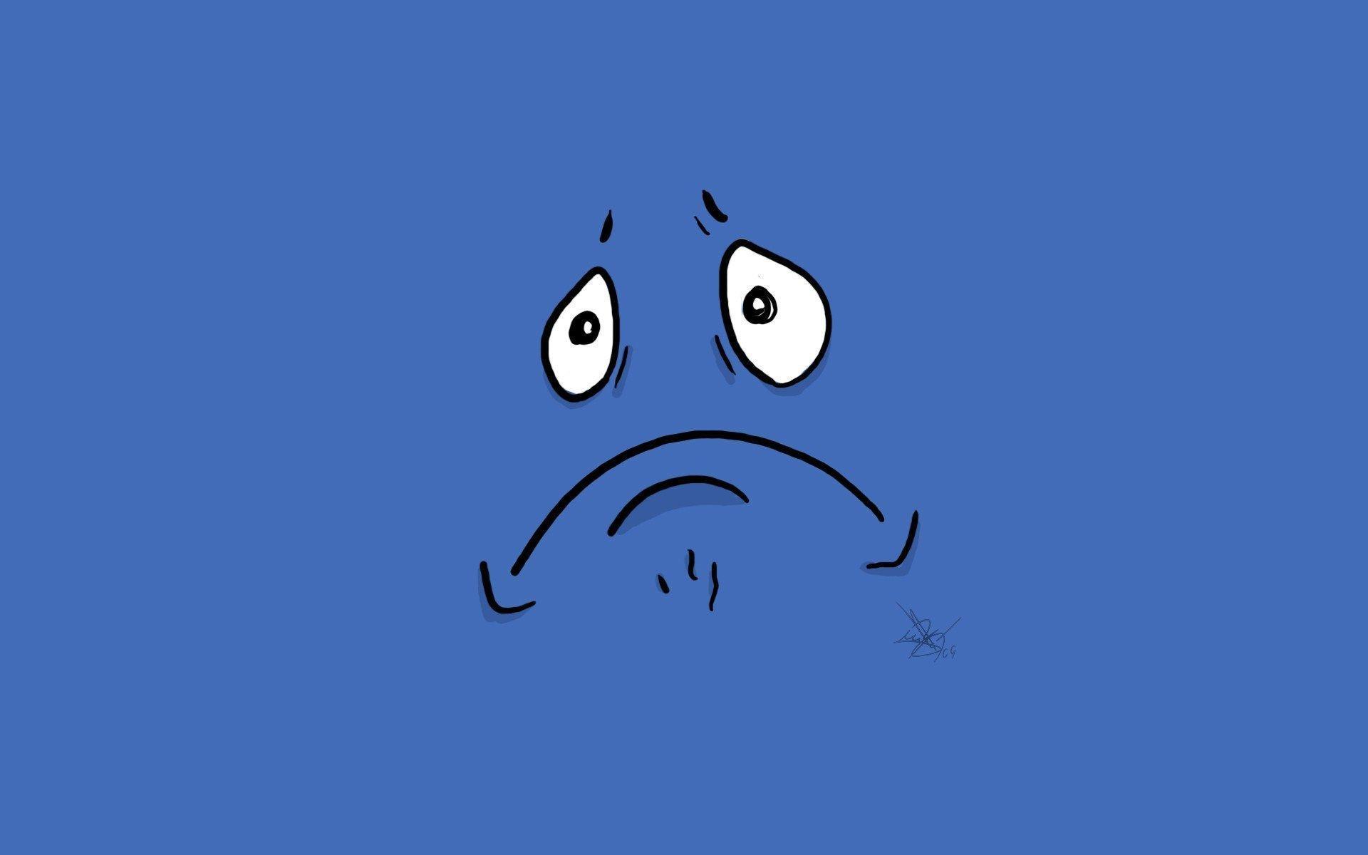 1920x1200 Sad Face Background