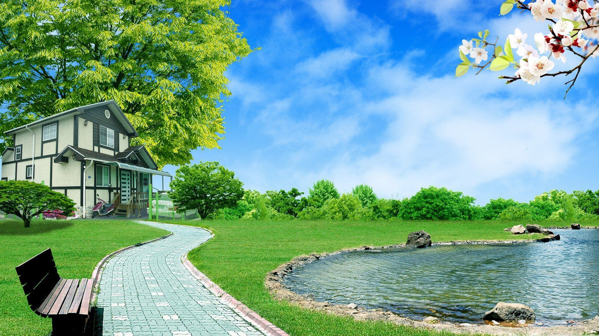 1920x1080 Fantasy Landscape Artistic House