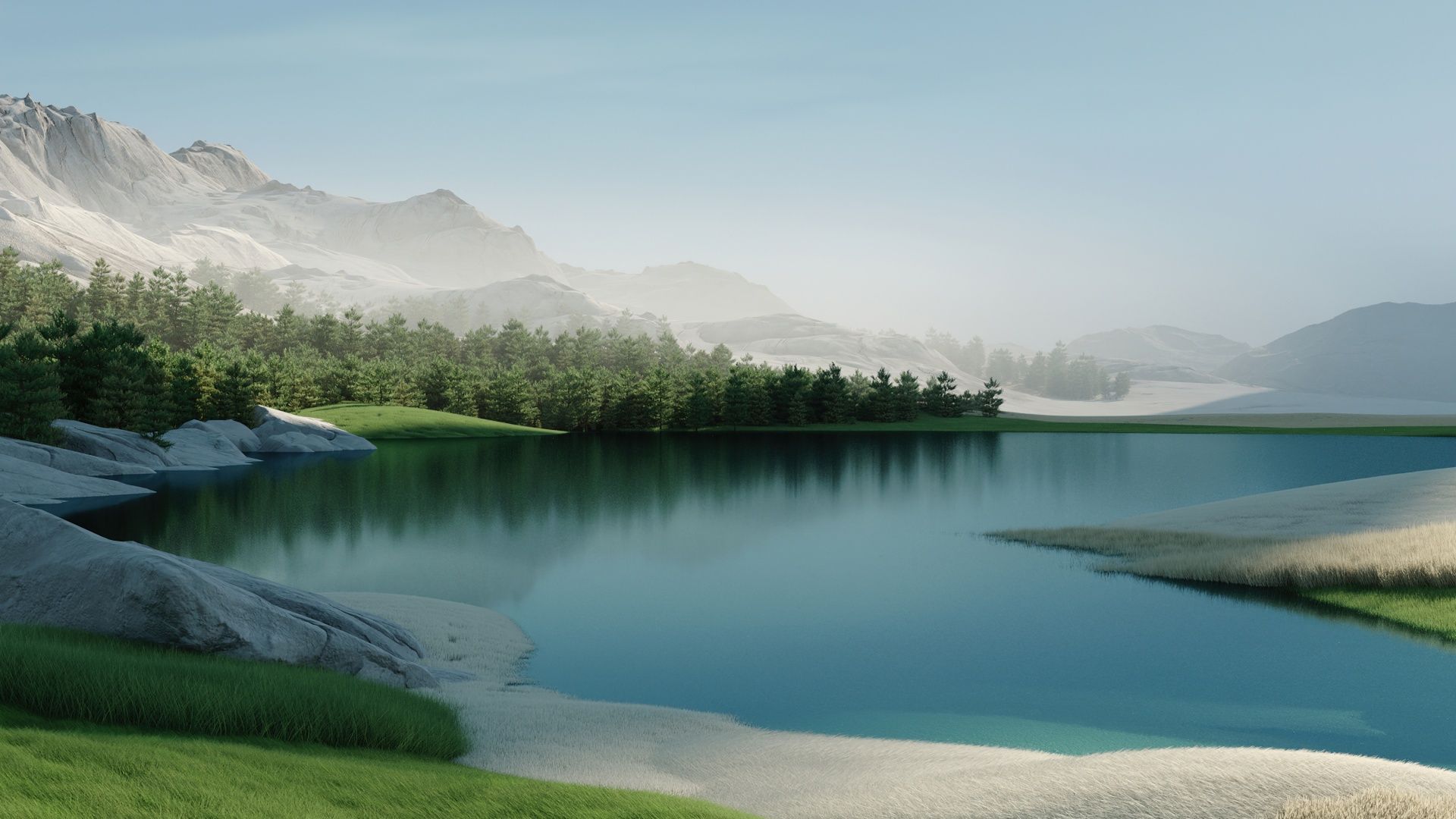 1920x1080 Landscape Wallpaper 4K, Windows 11