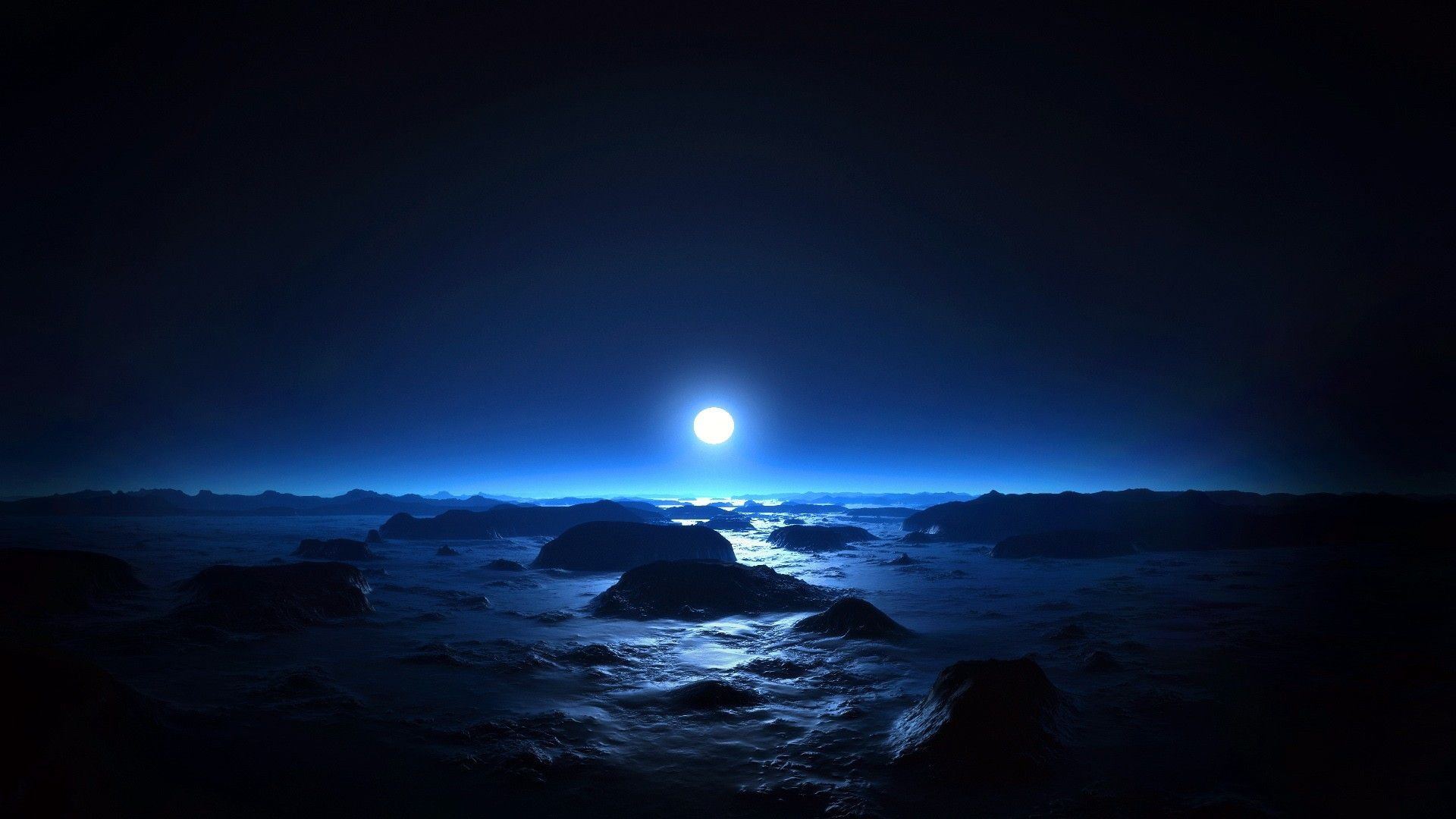 1920x1080 Cool Blue Desktop Wallpaper HD