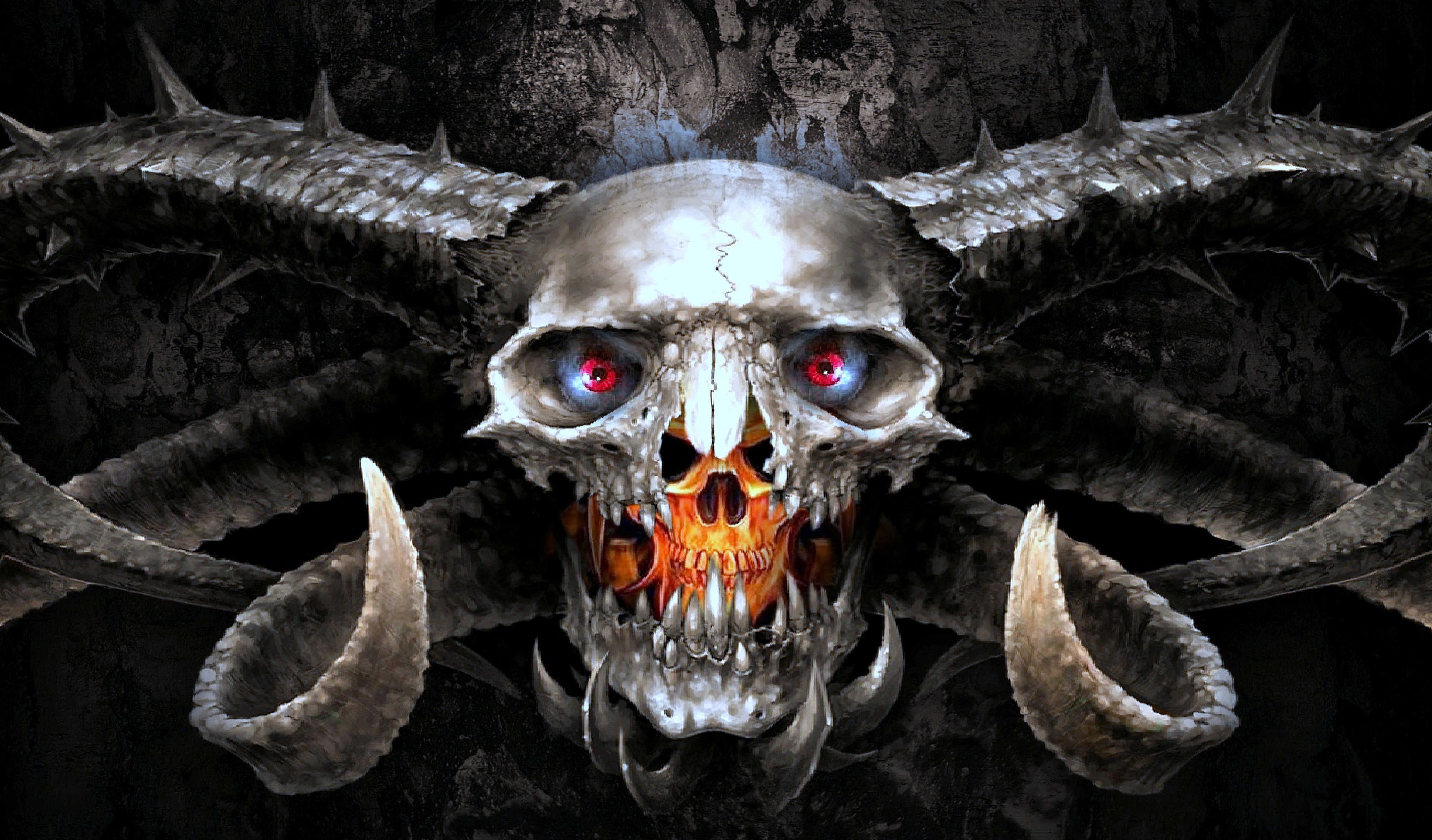 6700x3930 Download Dark Skull 4k Ultra HD Wallpaper