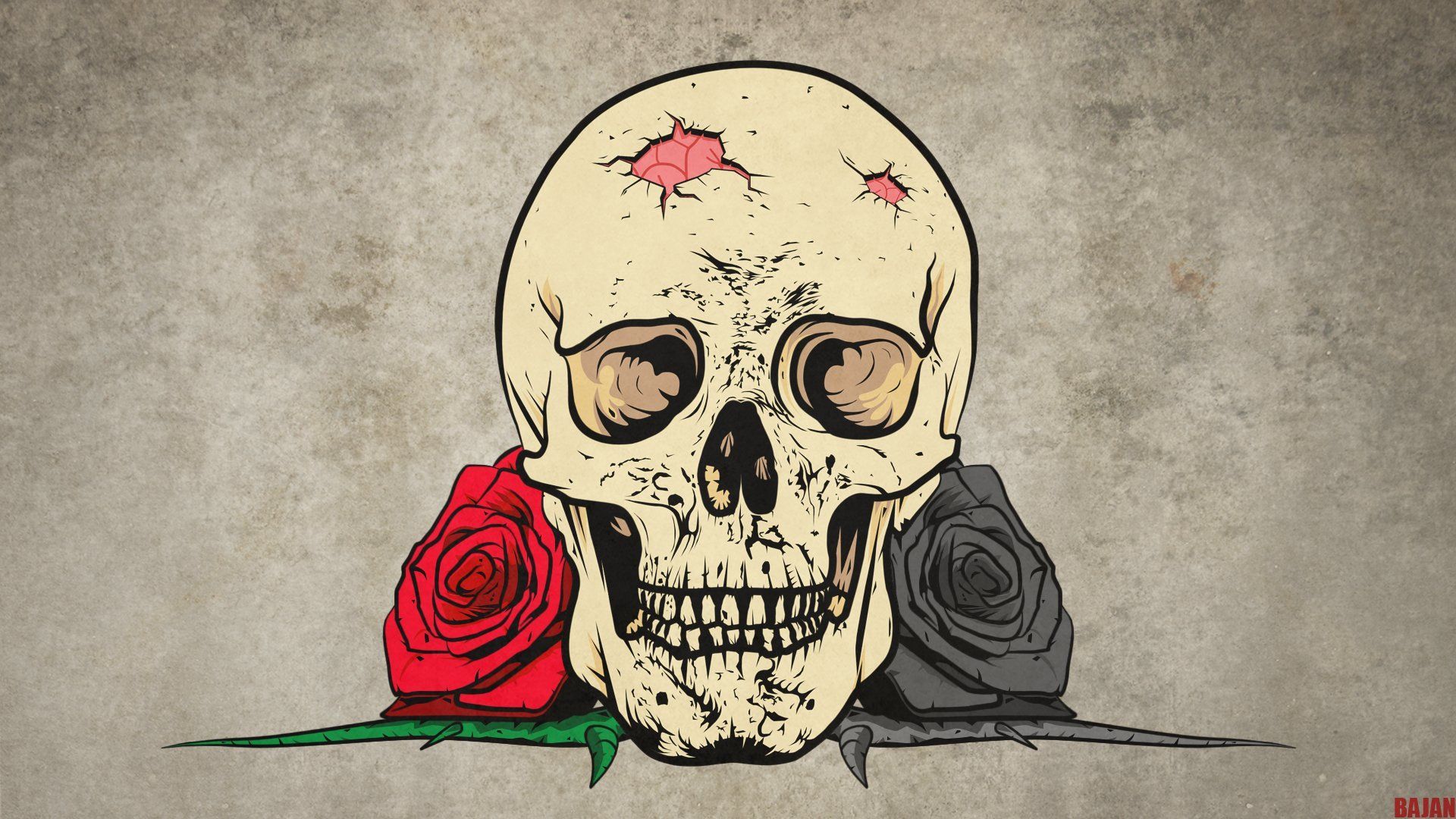 1920x1080 Skull Life And Death